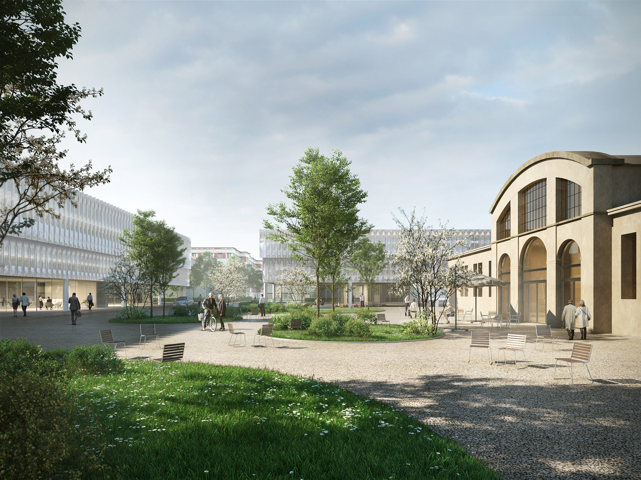 Case study 2 – Sviluppo urbanistico del comparto Ex Macello – Ex Gas a Locarno, progetto di Inches Geleta Architetti, zona attività culturali e polo tecnologico