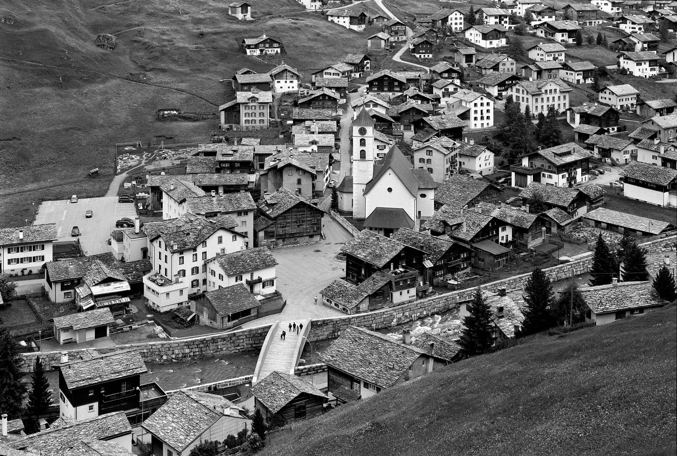 Ponte della piazza, Vals, 2010, Conzett Bronzini Partner AG et Peter Zumthor