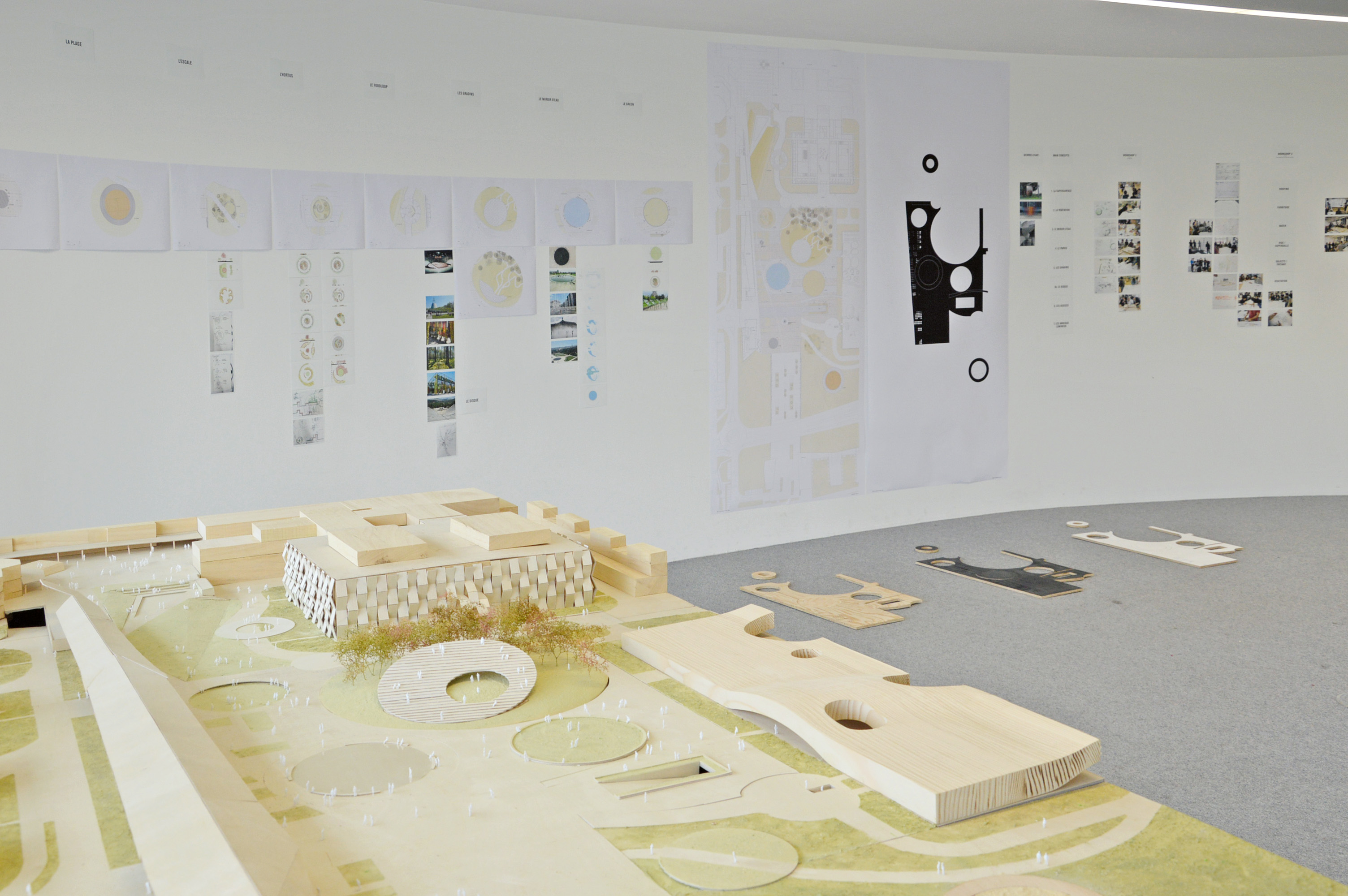 Une partie des workshops était organisée directement autour des dessins et des maquettes