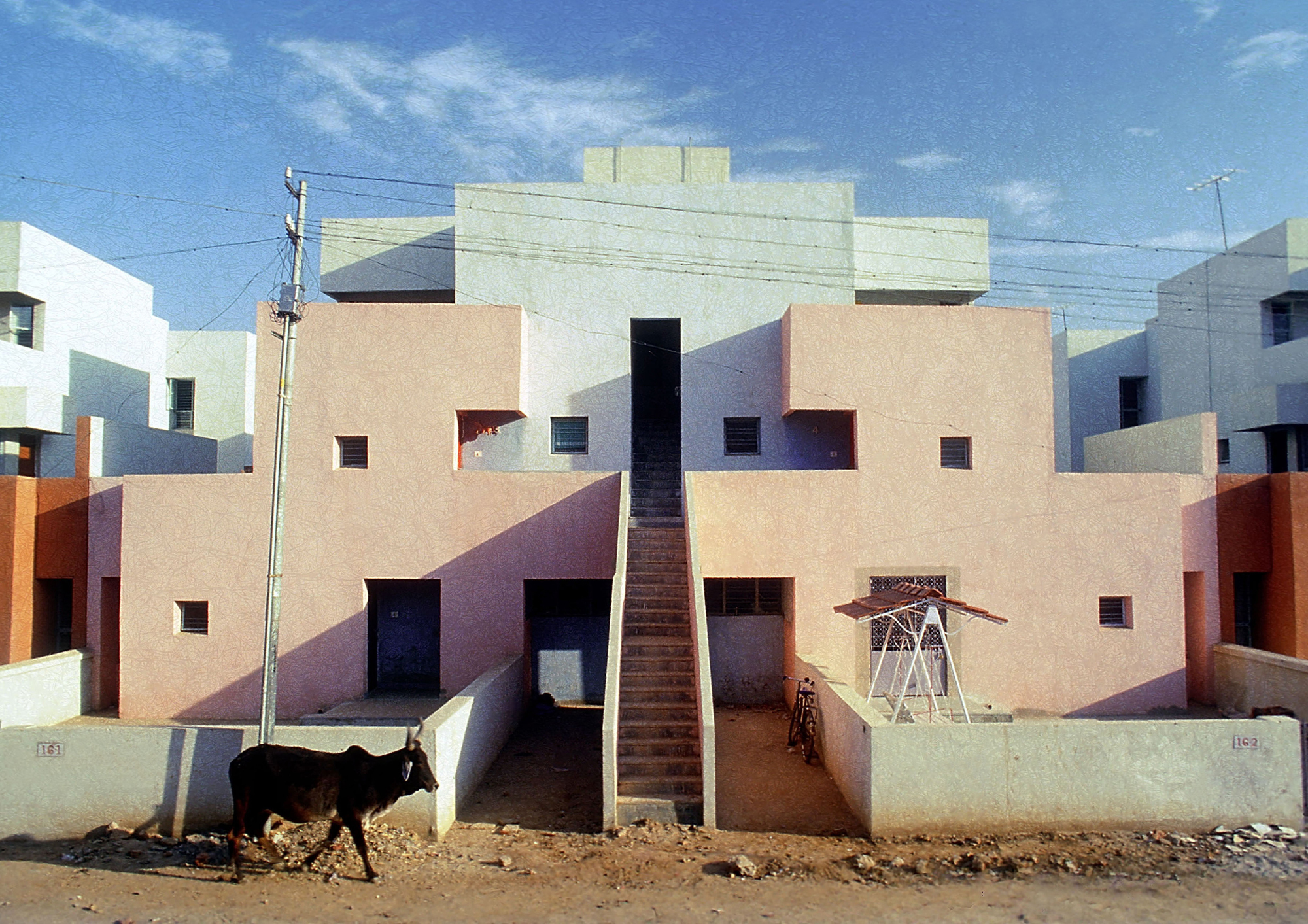 Balkrishna Doshi, Wohnsiedlung für die Life Insurance Corporation of India, Ahmedabad, 1973