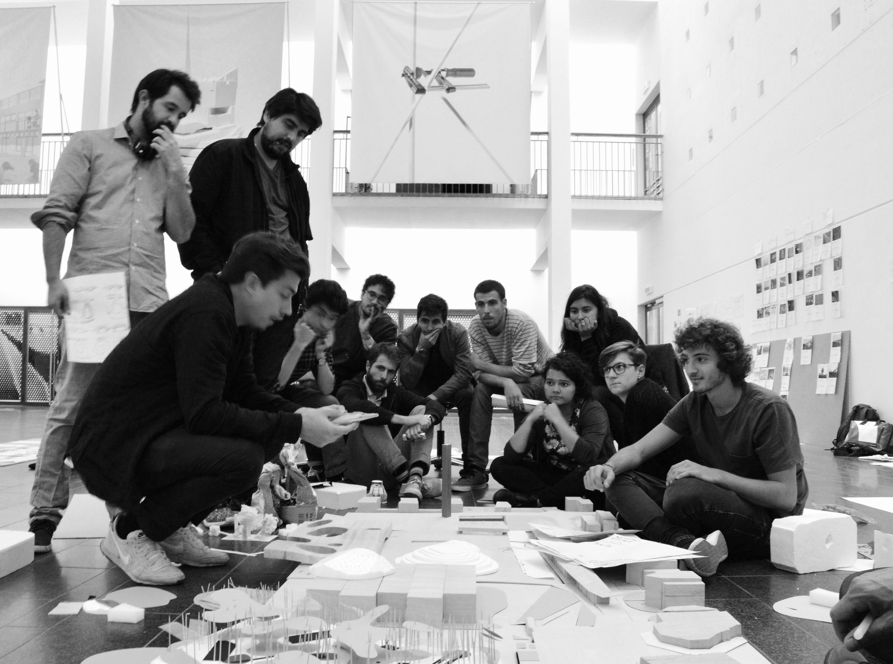 Une partie des workshops était organisée directement autour des dessins et des maquettes