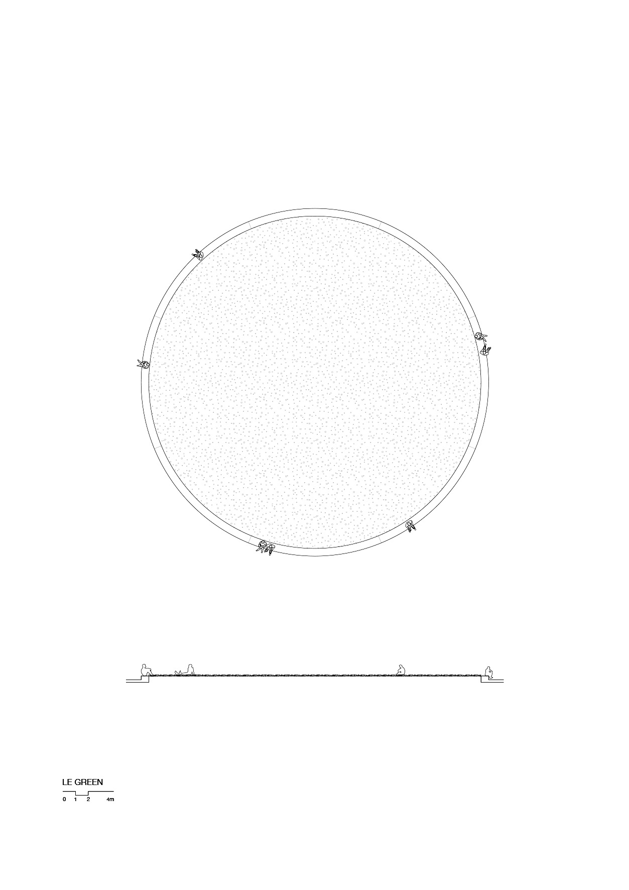 «Le Green», une assise circulaire