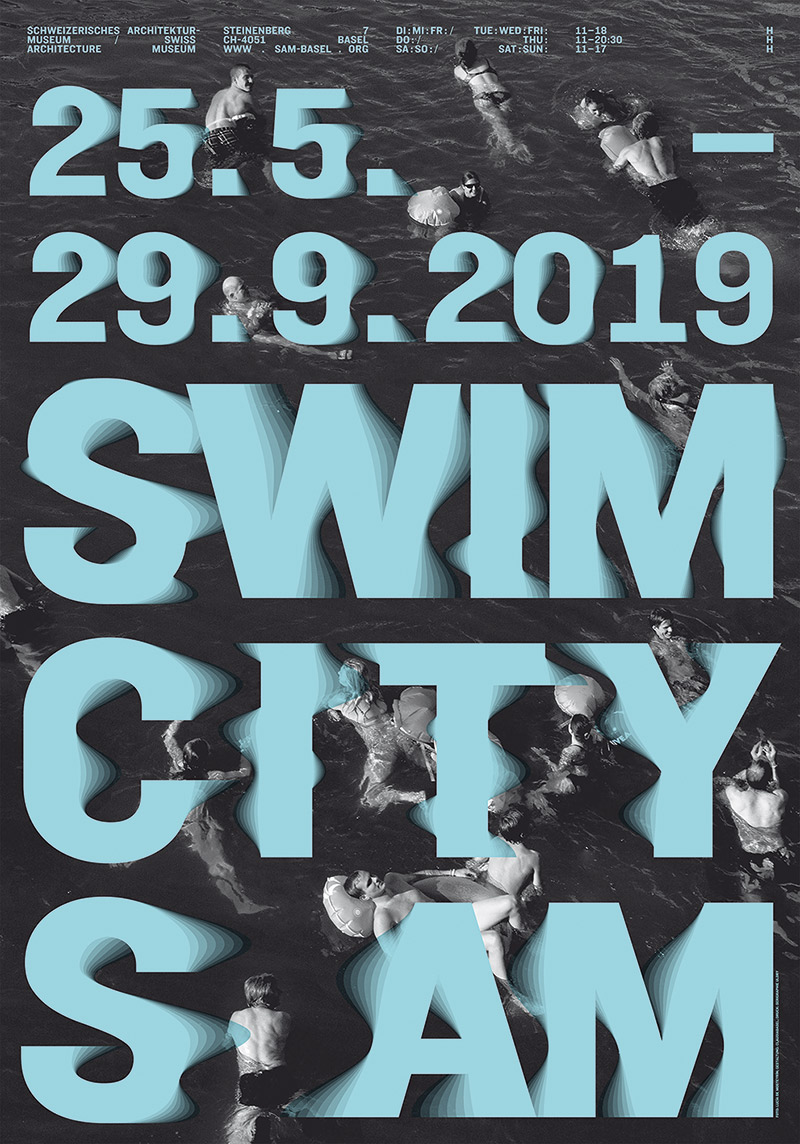 Il manifesto della mostra «Swim City», al S AM di Basilea