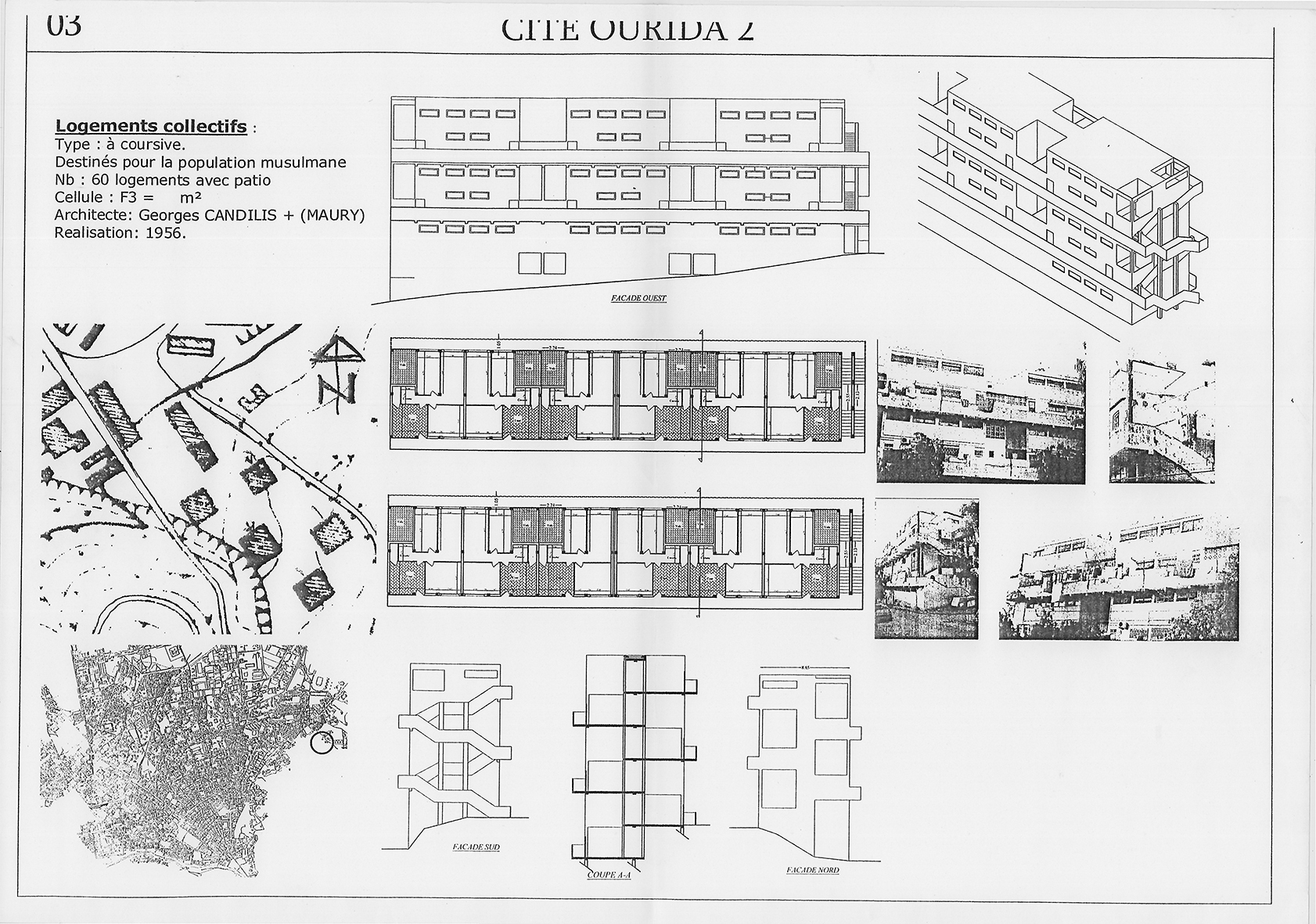 Ourida 2, planche issue de travaux d'étudiants de l'Université de Blida. L'auteur remercie Nadir Djermoune pour ces documents.