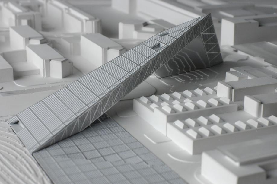 Wettbewerb: Learning Center EPFL, Lausanne, Wettbewerbsmodell, 2004.