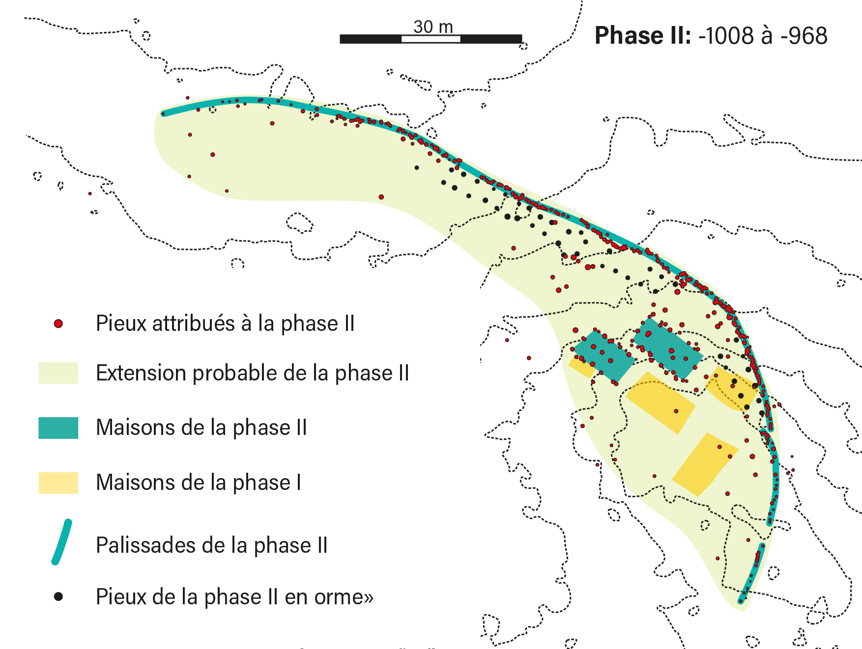 4b : évolution de l'habitat sur le site du Plonjon.
