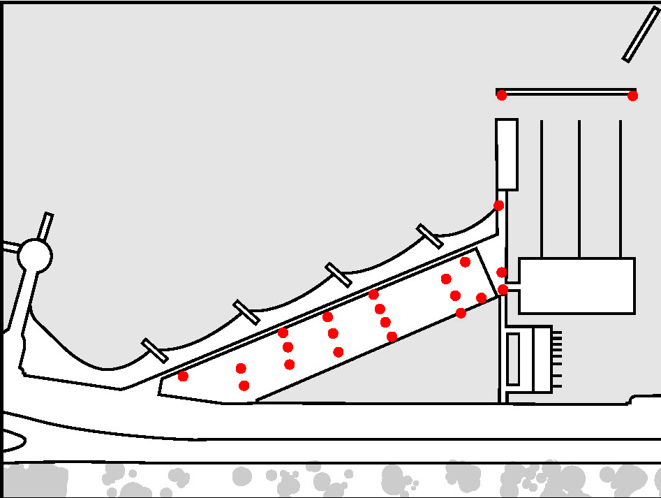 Fig. 15 :  Position des tassomètres (infographie ADR)