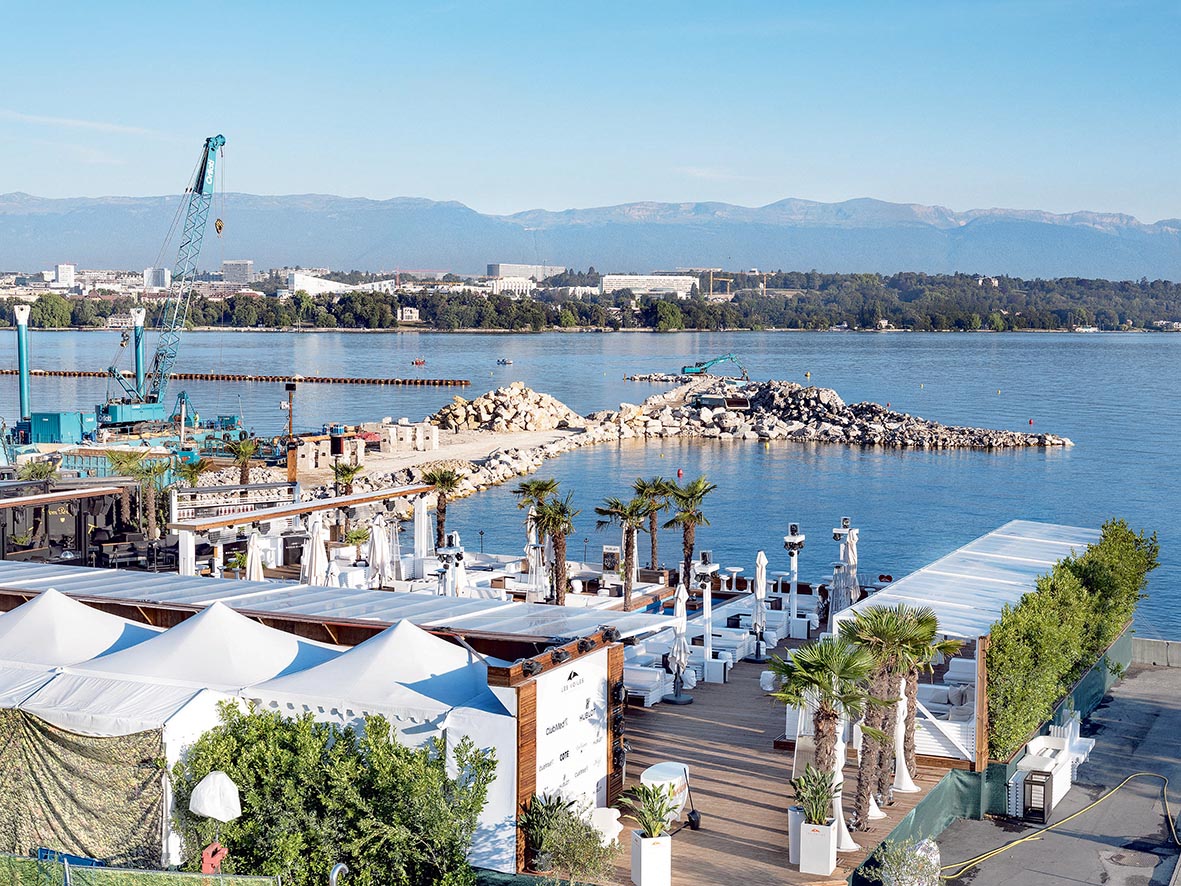 Avancée des remblais de la Digue Nord