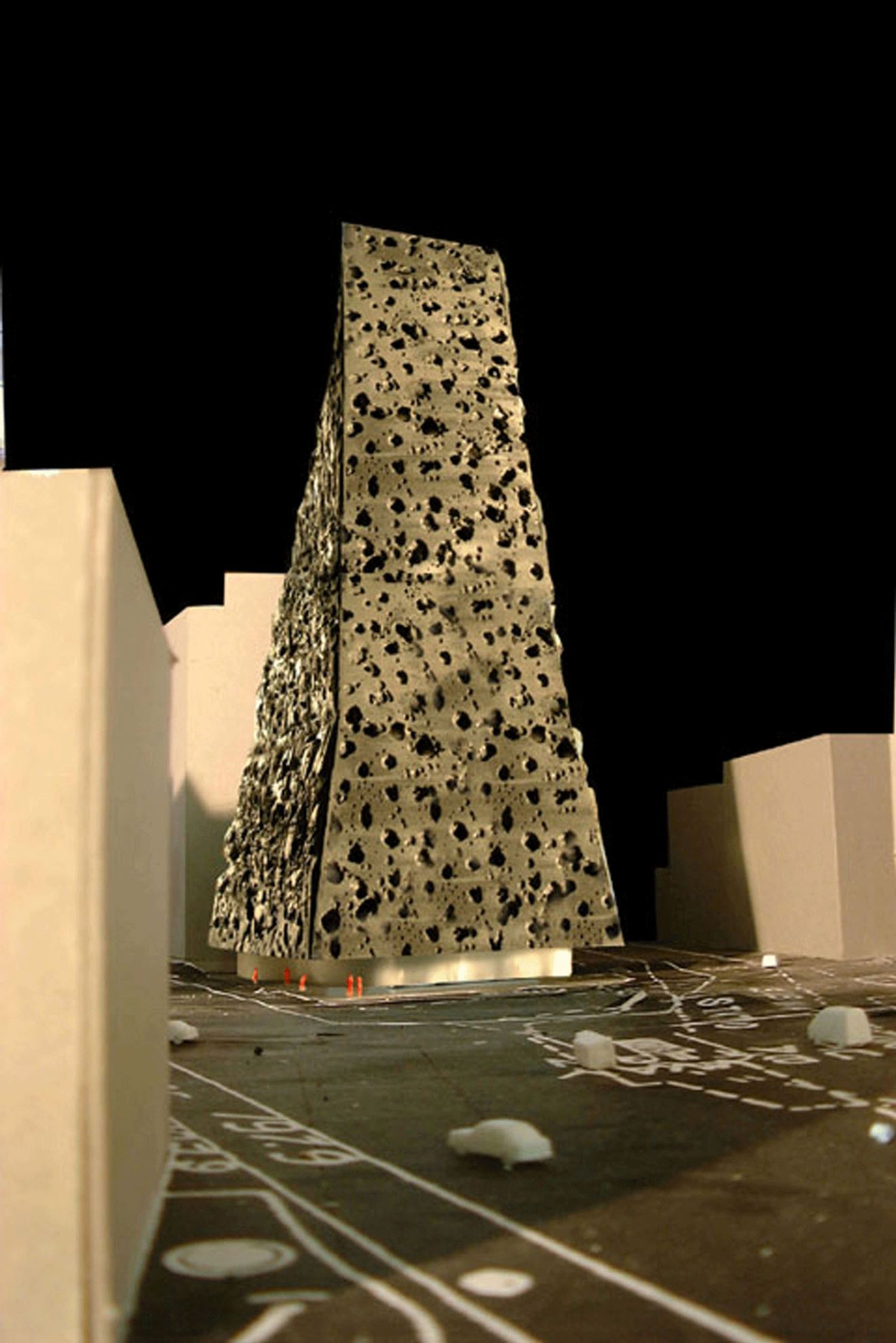 Maquette de l'Astor Place Hotel à New York. OMA et Herzog &amp; de Meuron, 2000.