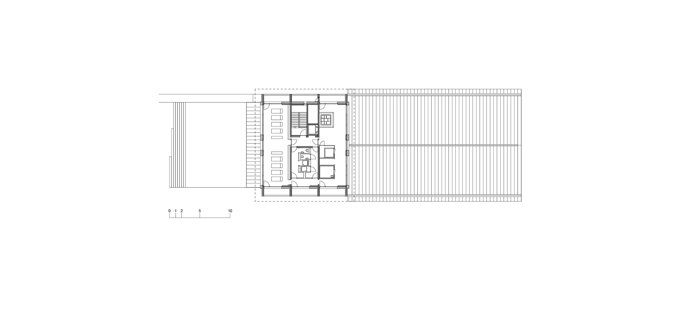 Centro Sci Nordico, Campra, pianta del livello +2