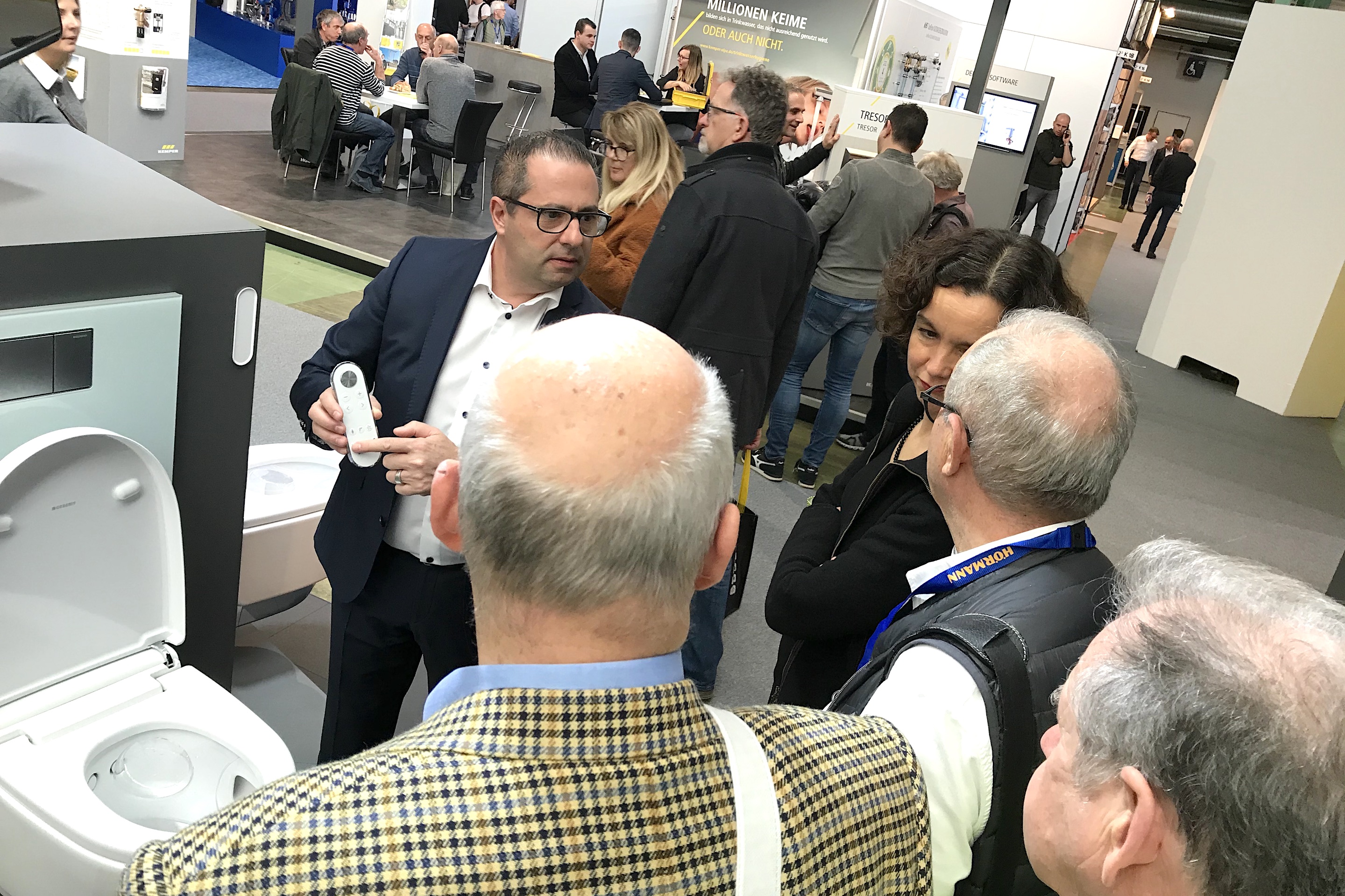 Ein Geberit-Premium-WC mit vielfältigen Funktionen sorgte für grosse Augen.