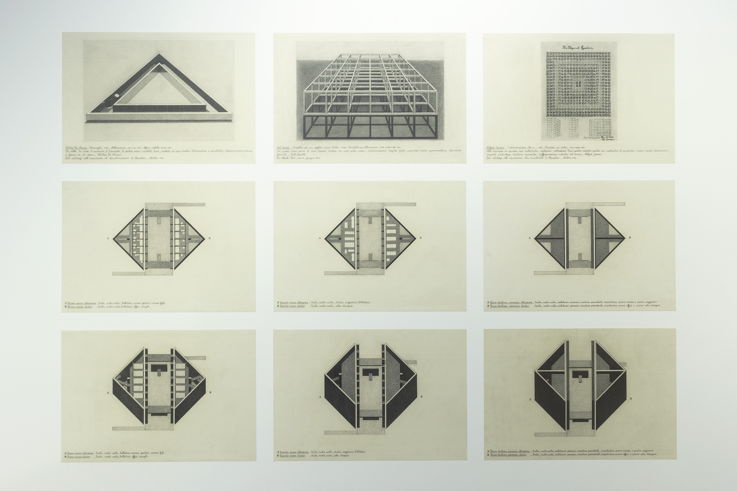 Giancarlo Durisch, Le figure analoghe, 1977. Extrait des dessins d’étude pour une maison a Riva San Vitale présenté dans la revue Lotus en 1977. Au travers d’une grille de dessins, Durisch explore les figures analogues qui sont au fondement de son projet et tente ainsi d’en établir la généalogie.