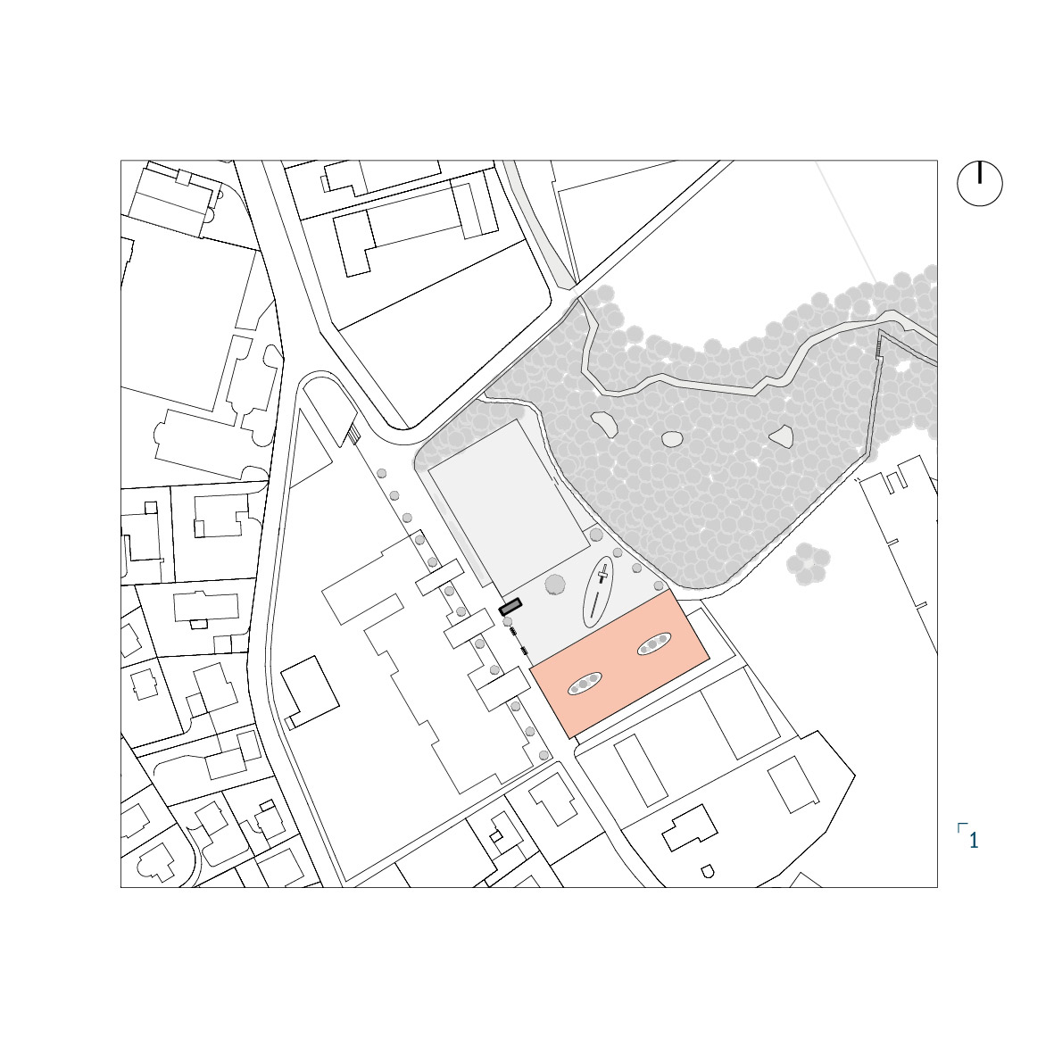 Scuola dell’infanzia San Giorgio e piazza delle scuole, Morbio Inferiore, 2015-2018. Planimetria generale
