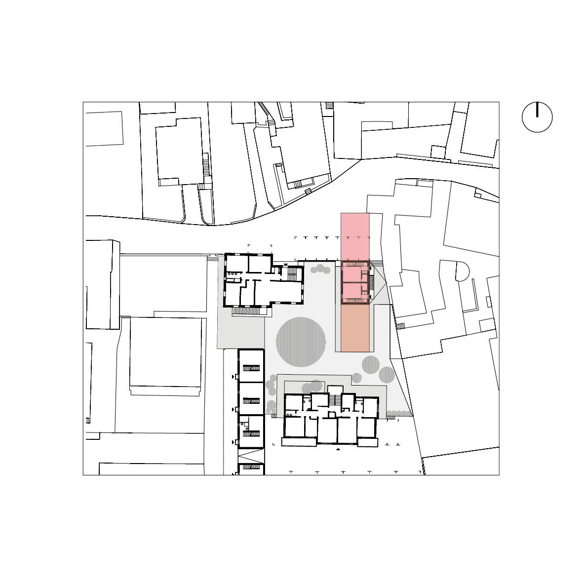 Casa ex parrocchiale a Monte Carasso, planimetria generale