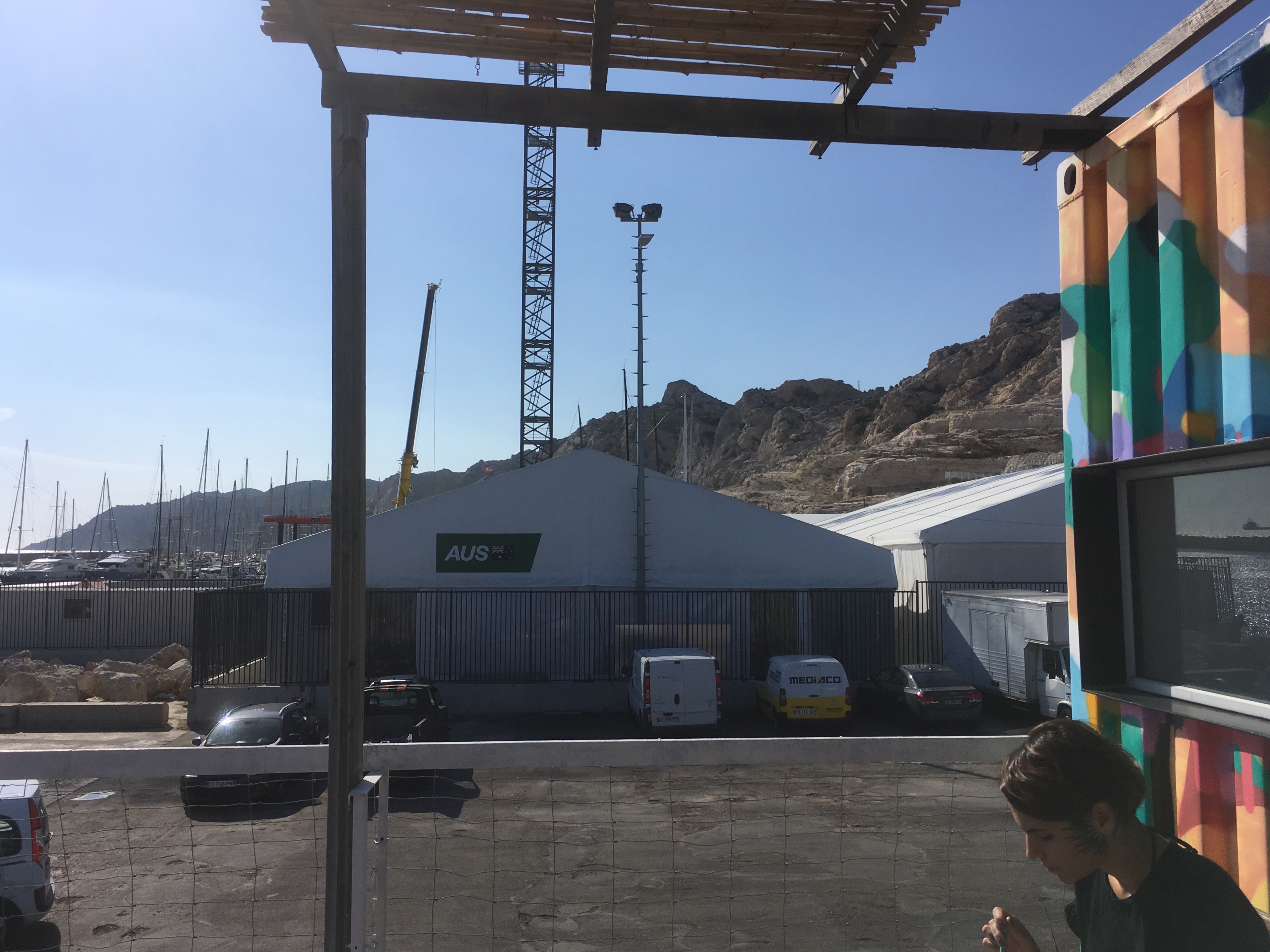 Die Aussicht auf den Hafen.