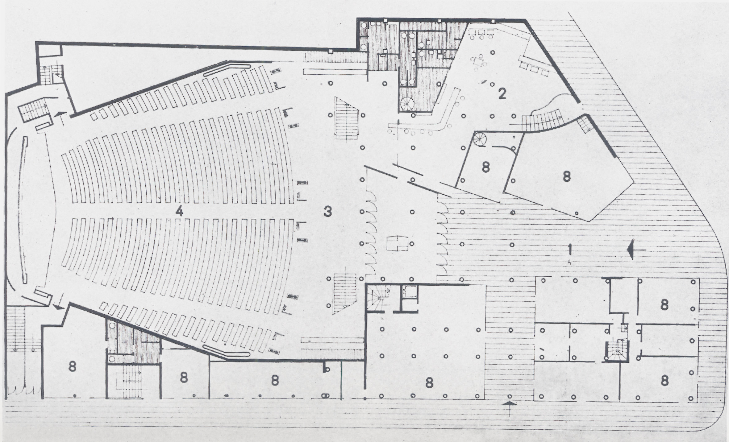 Mont-Blanc Centre: plan, décembre 1951.
