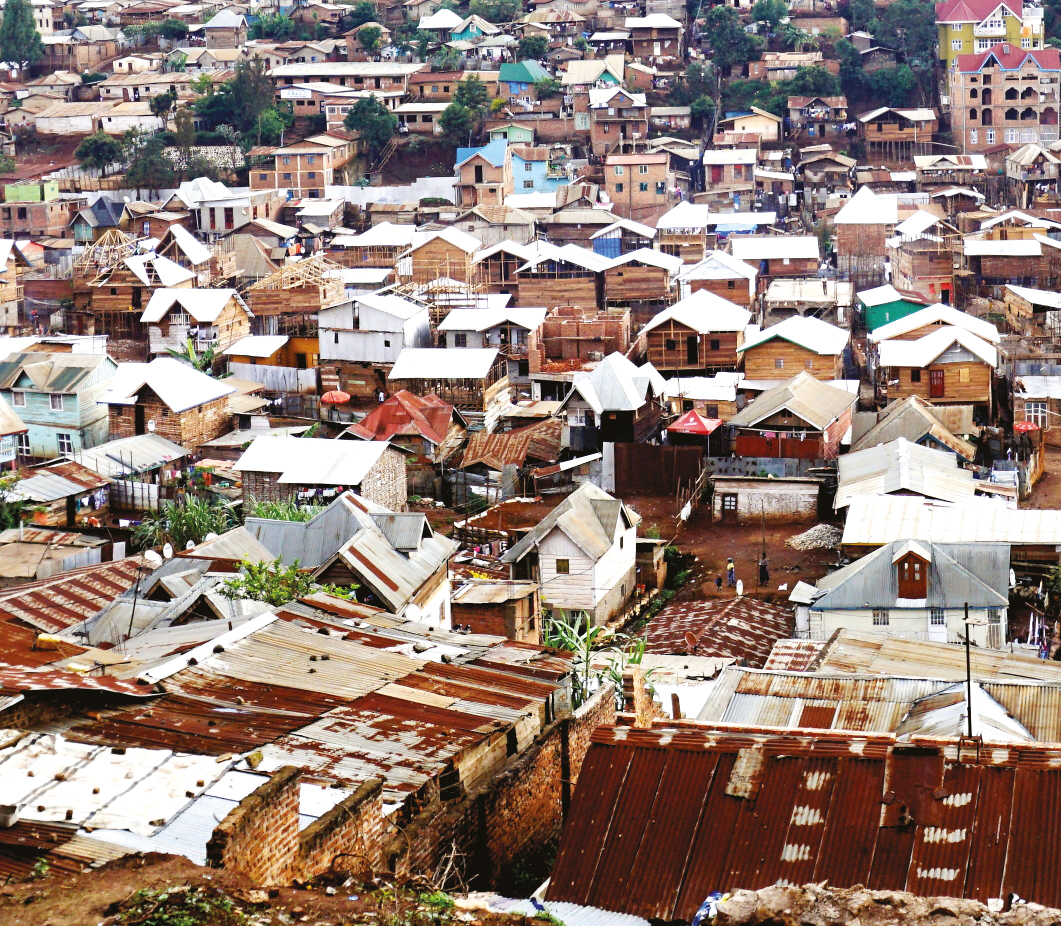 Il tipico contesto urbano del centro di Bukavu