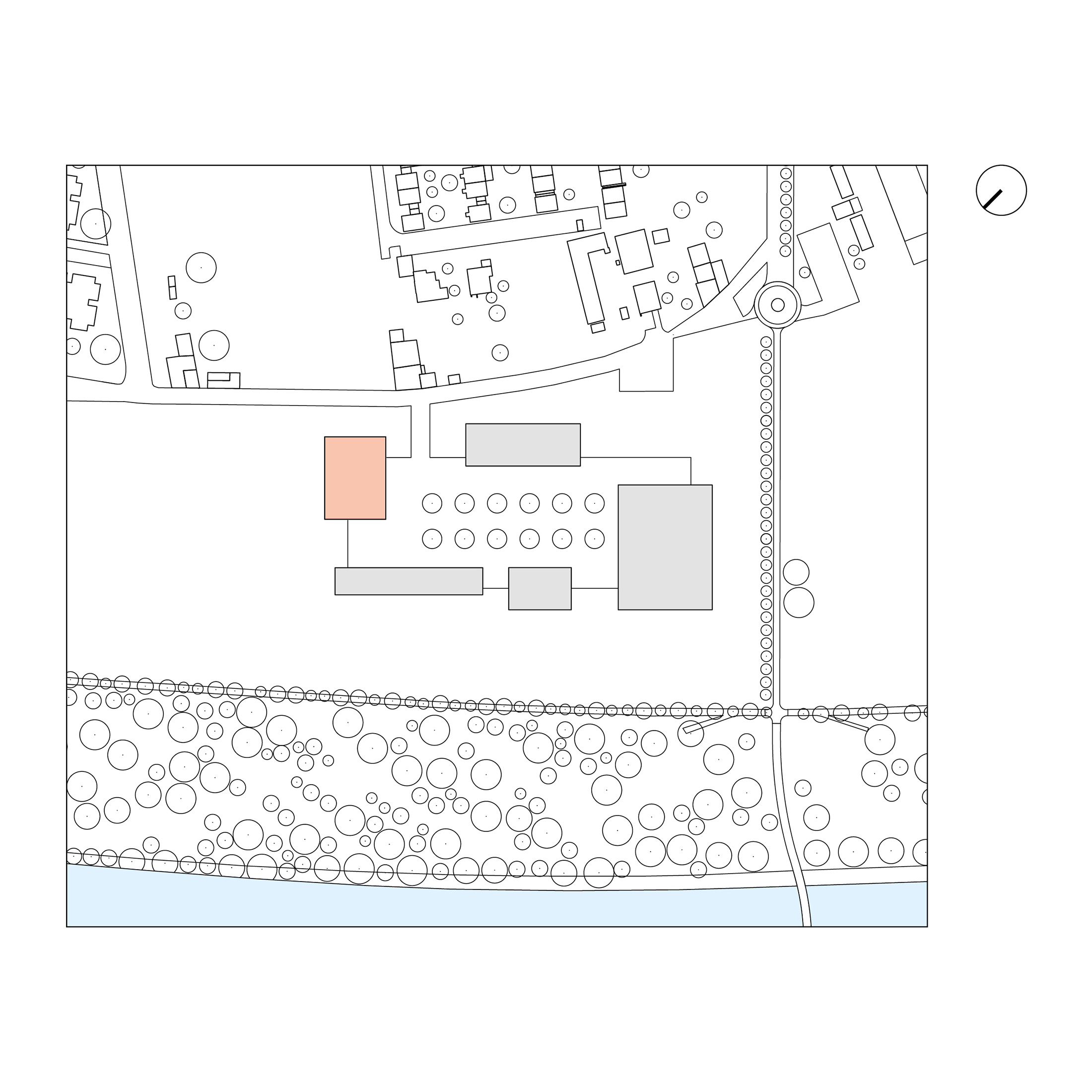 Tocchetti Pessina, Centrale operativa della Polizia cantonale CECAL, Bellinzona. Piano di situazione