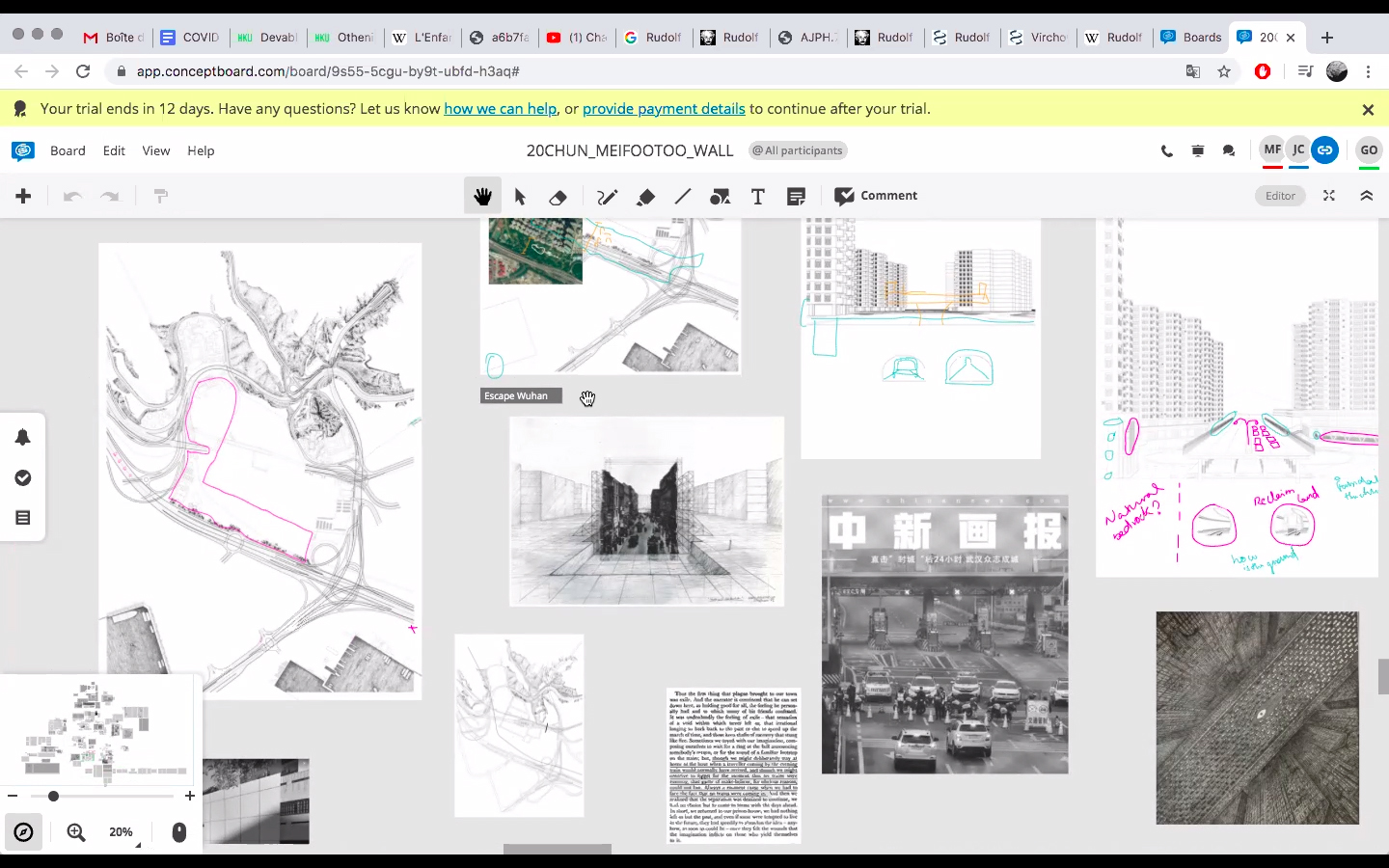 Le dessin de Yin Lin, intitulé « Escape from Wuhan »