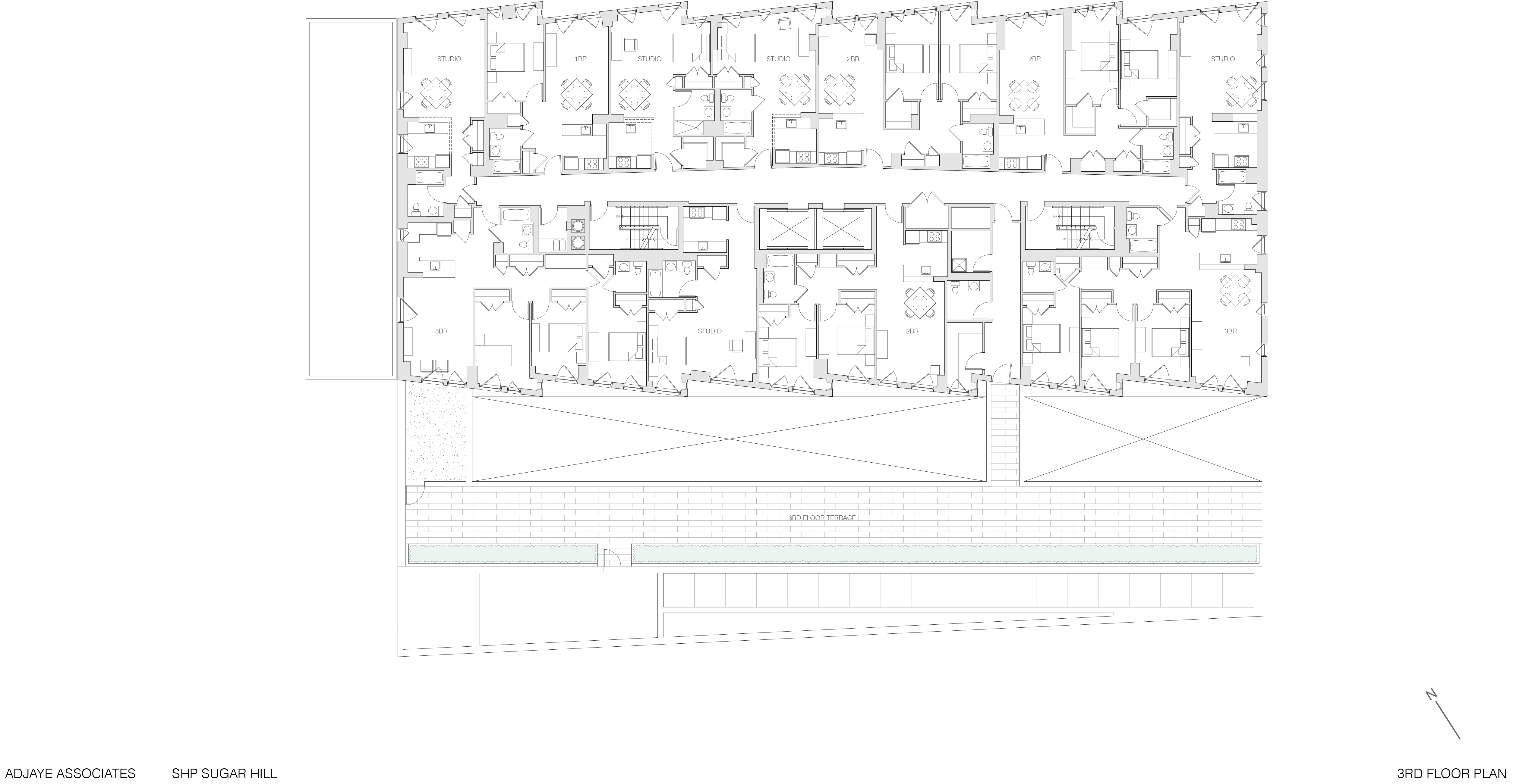 Plan du 3e étage - Sugar Hill