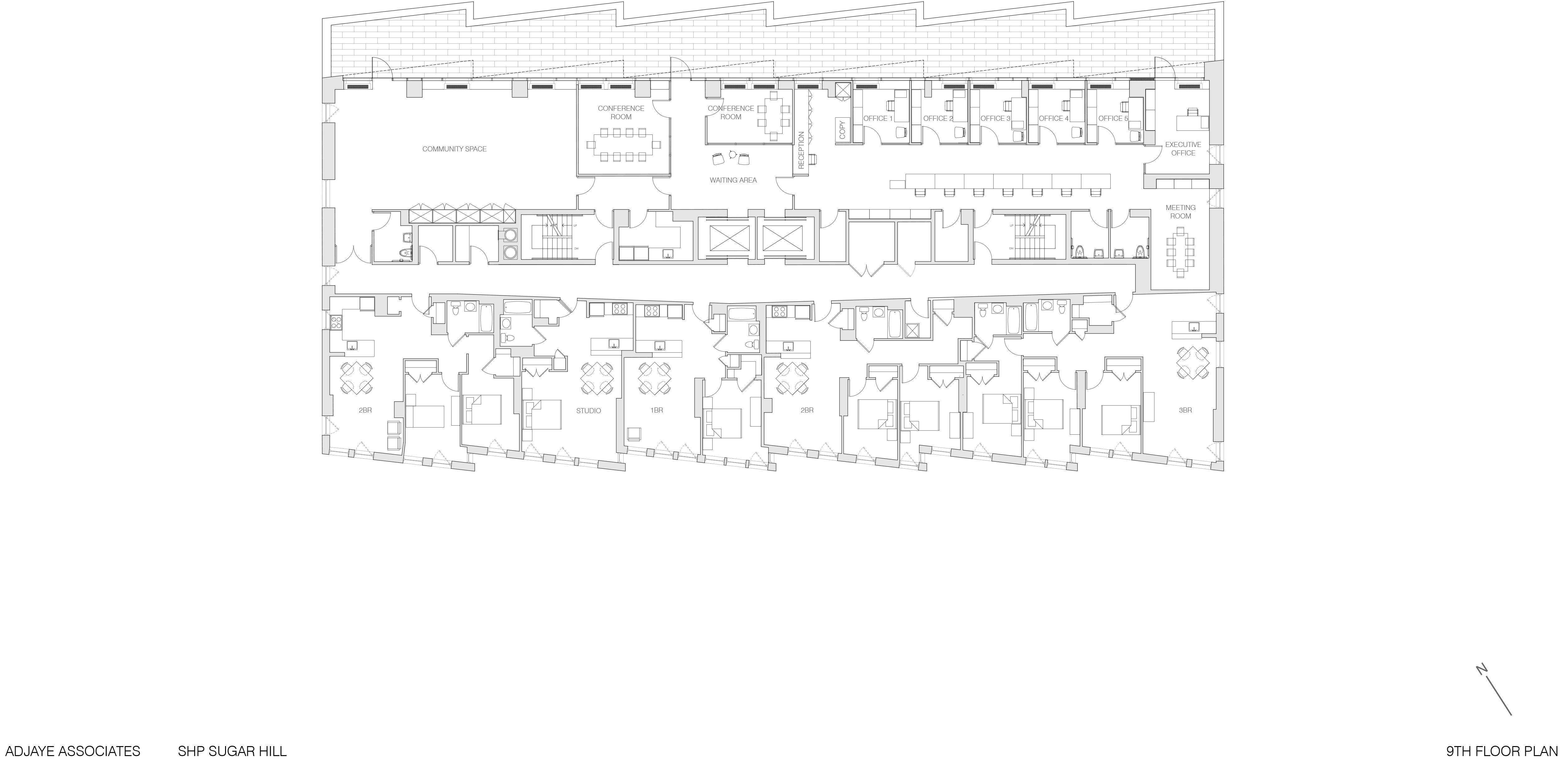 Plan du 9e étage - Sugar Hill