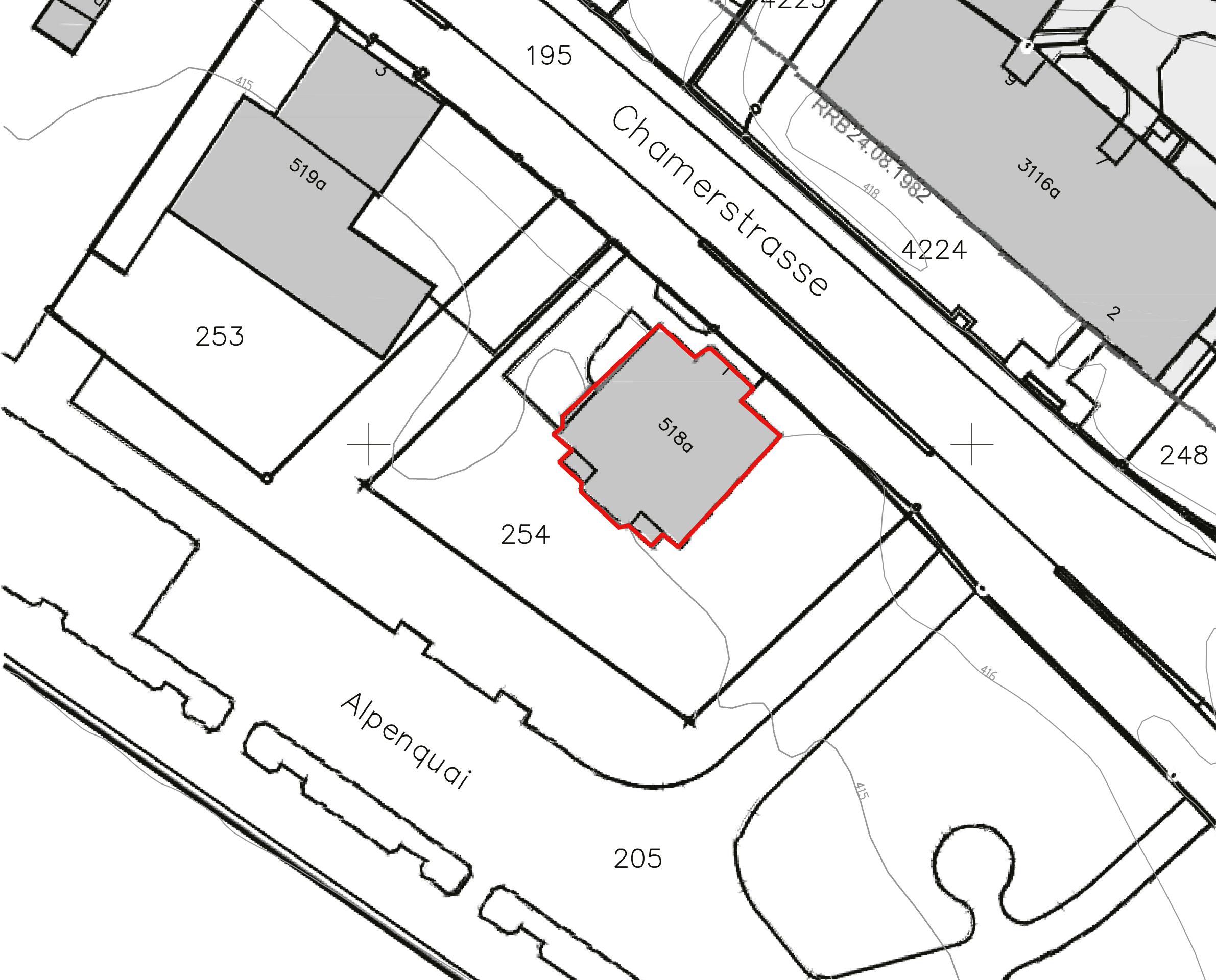 Situation Villa Hotz Zug