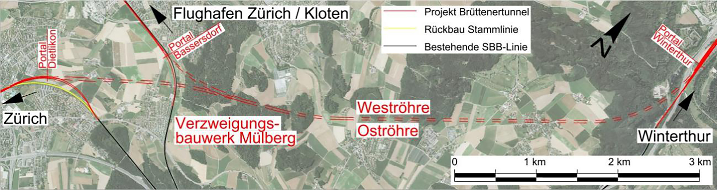 Bruettenertunnel Situation