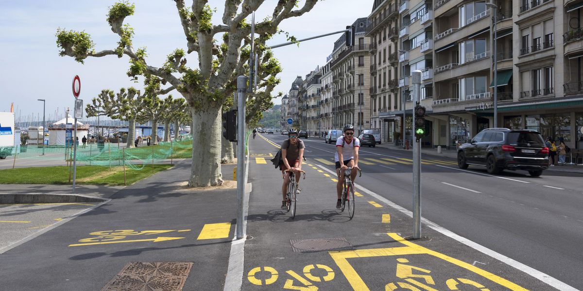 Prix ​​de reconnaissance: Ville de Genève pour la piste cyclable bidirectionnelle du quai Gustave-Ador
