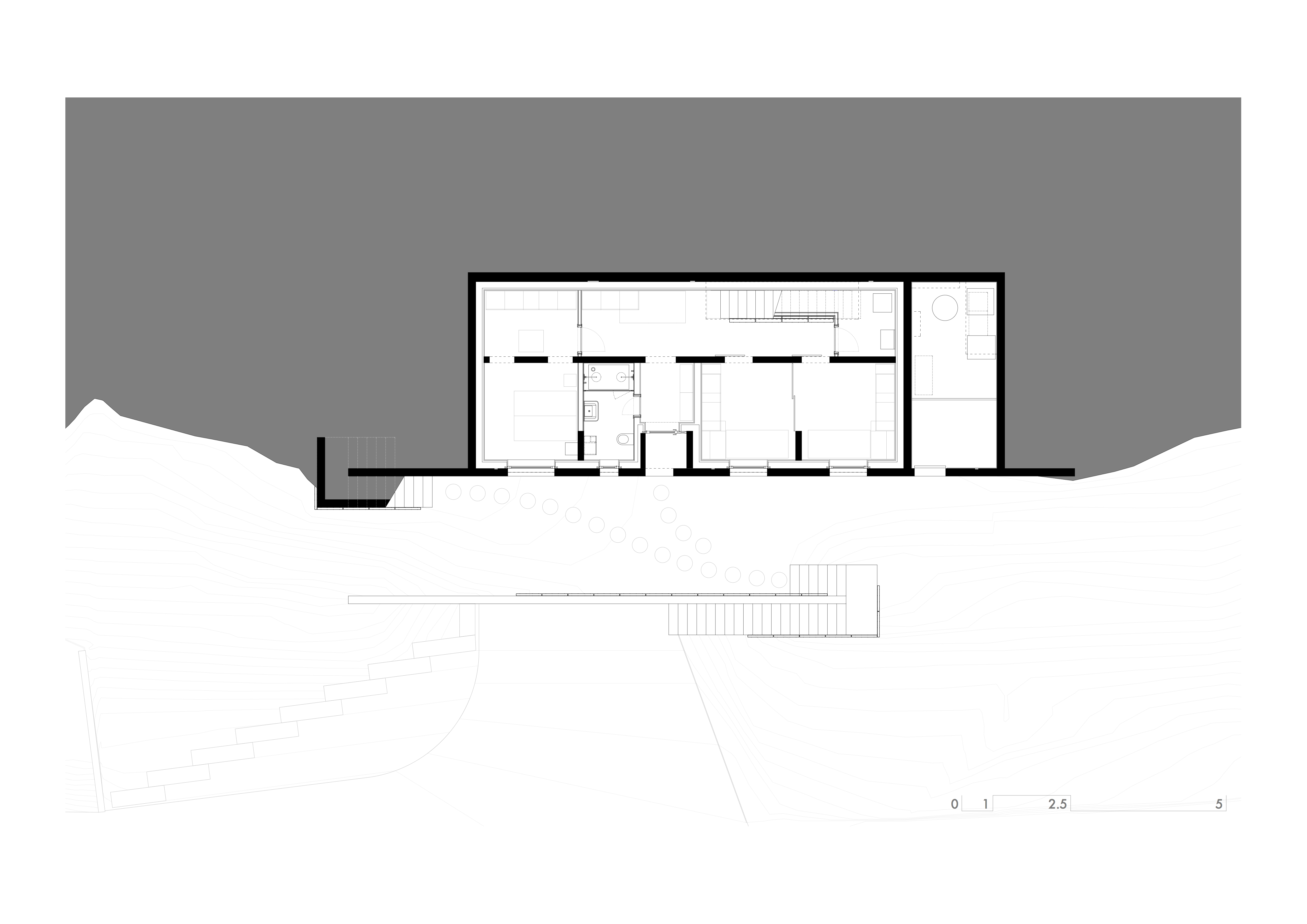 Pianta del primo piano, zona notte