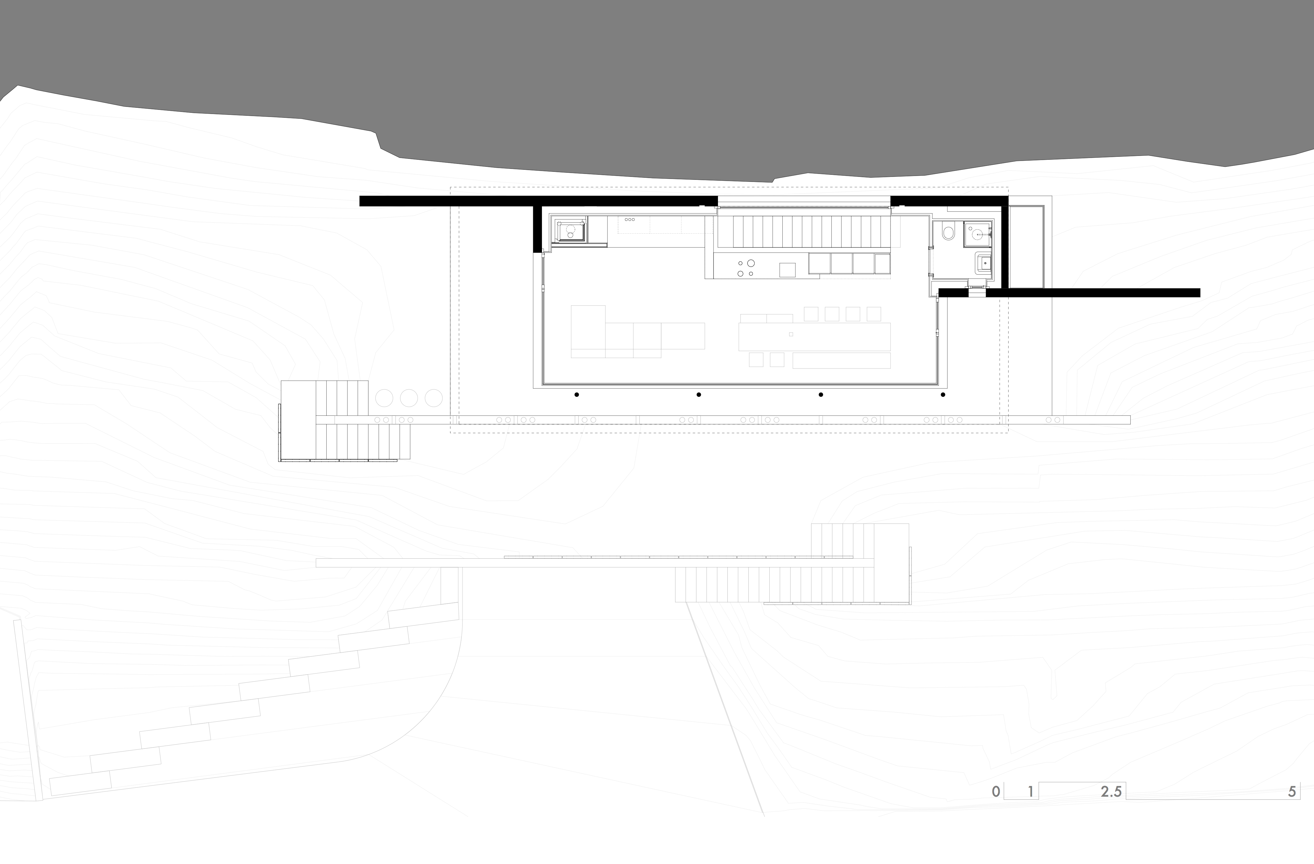 Pianta del secondo piano, zona giorno