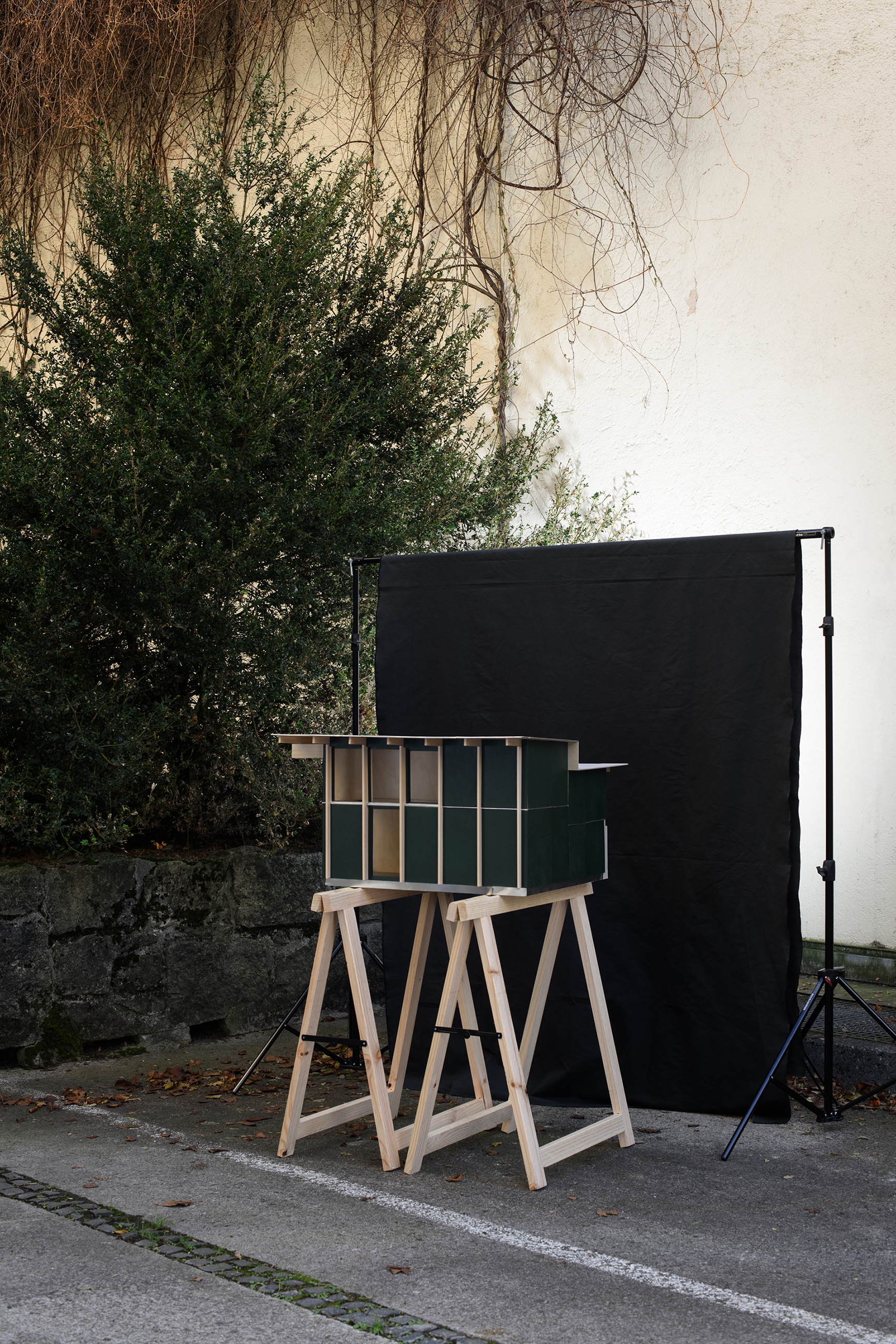 Modellausschnitt Vereinsgebäude.