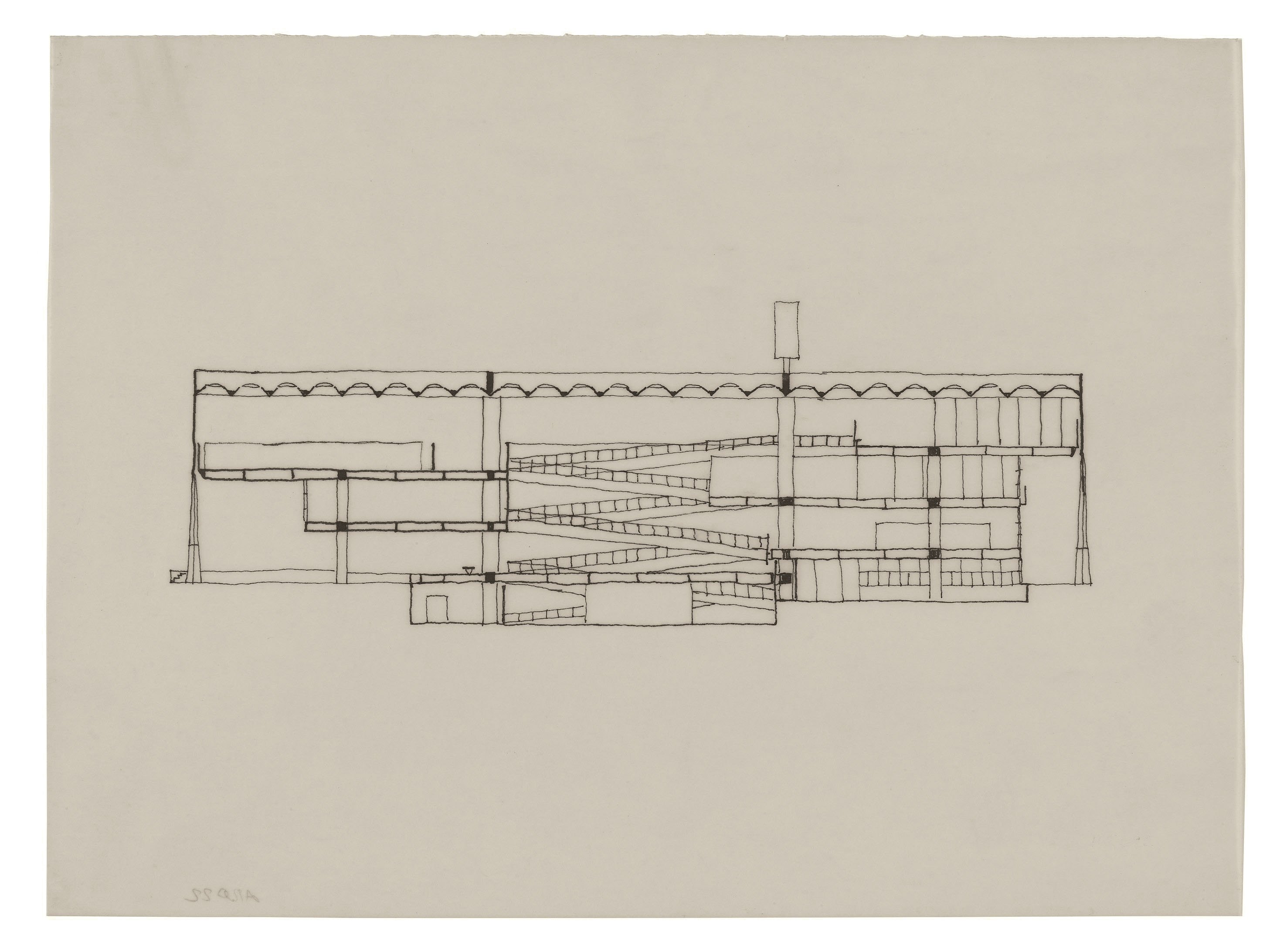 Coupe de la faculté d’architecture et d’urbanisme de São Paulo (FAU)