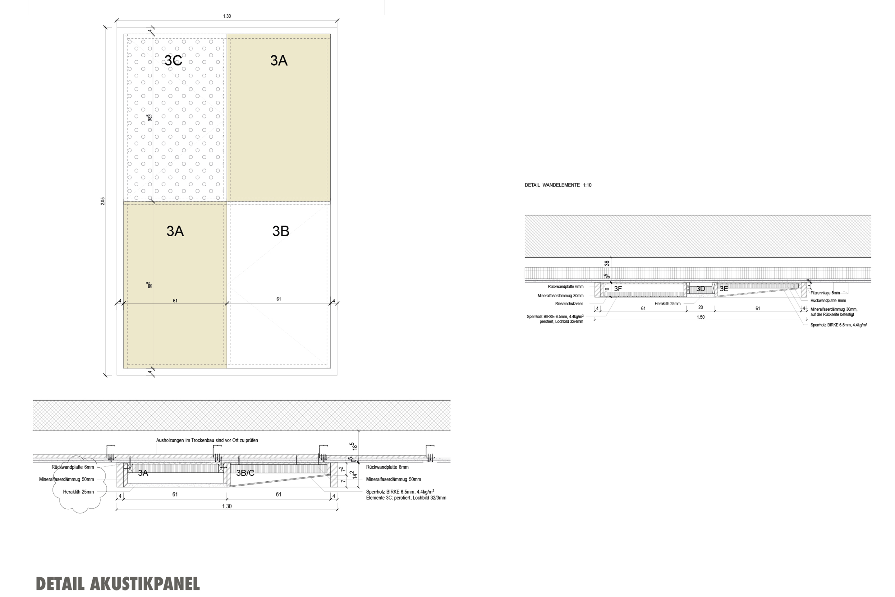 Musikhochschule LU 17 Paneele CAD