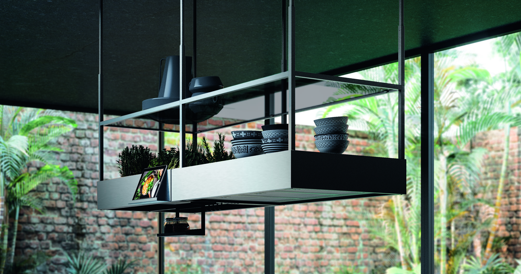 «Spazio». Azienda: Falmec. Design: Francesco Lucchese – Lucchesedesign Studio. Tipologia: arredi e complementi per la casa