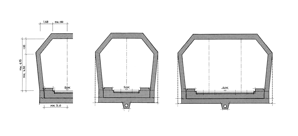 Schema geometrico dei profili di tunnel poligonali