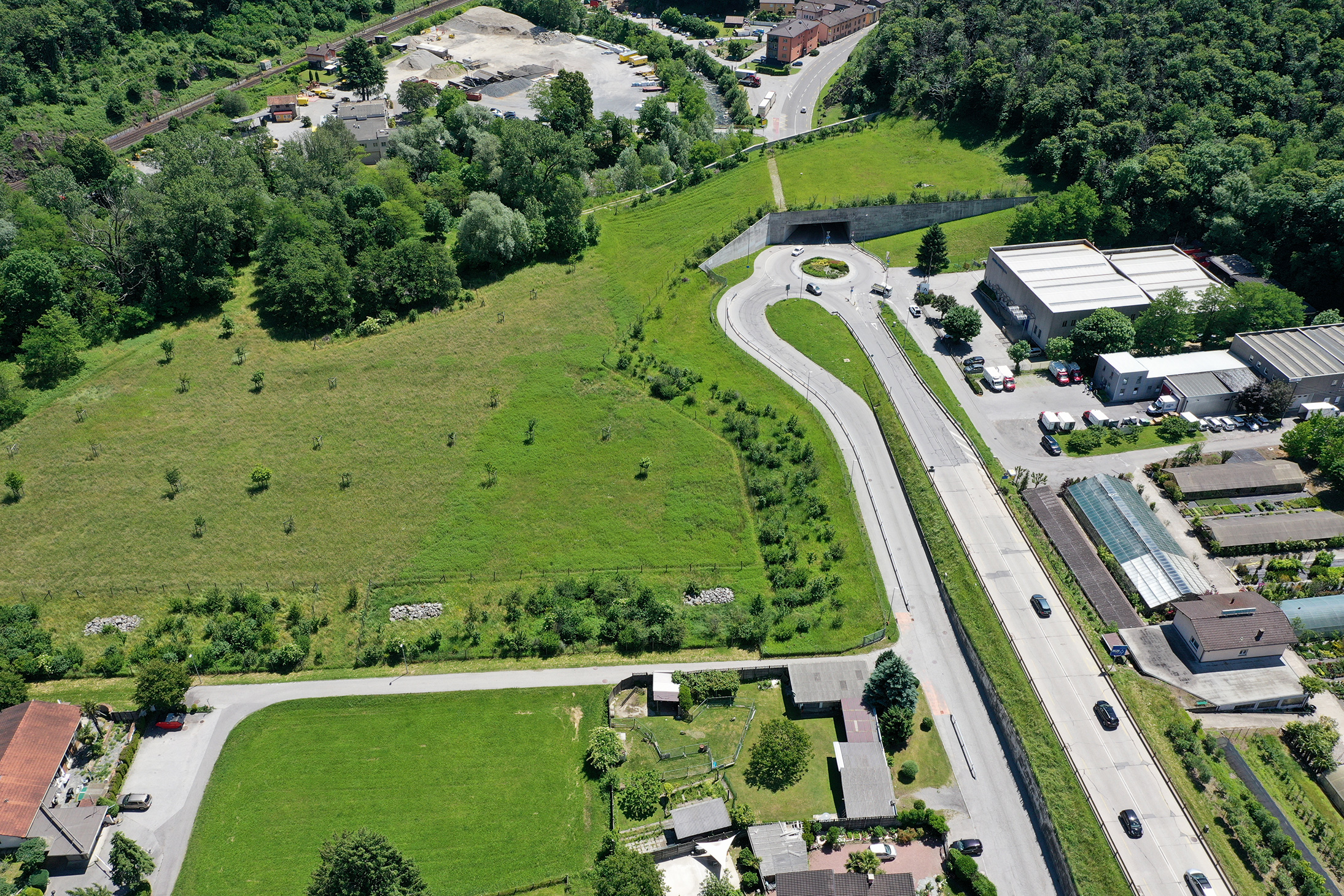 Vista generale del dosso faunistico di Taverne
