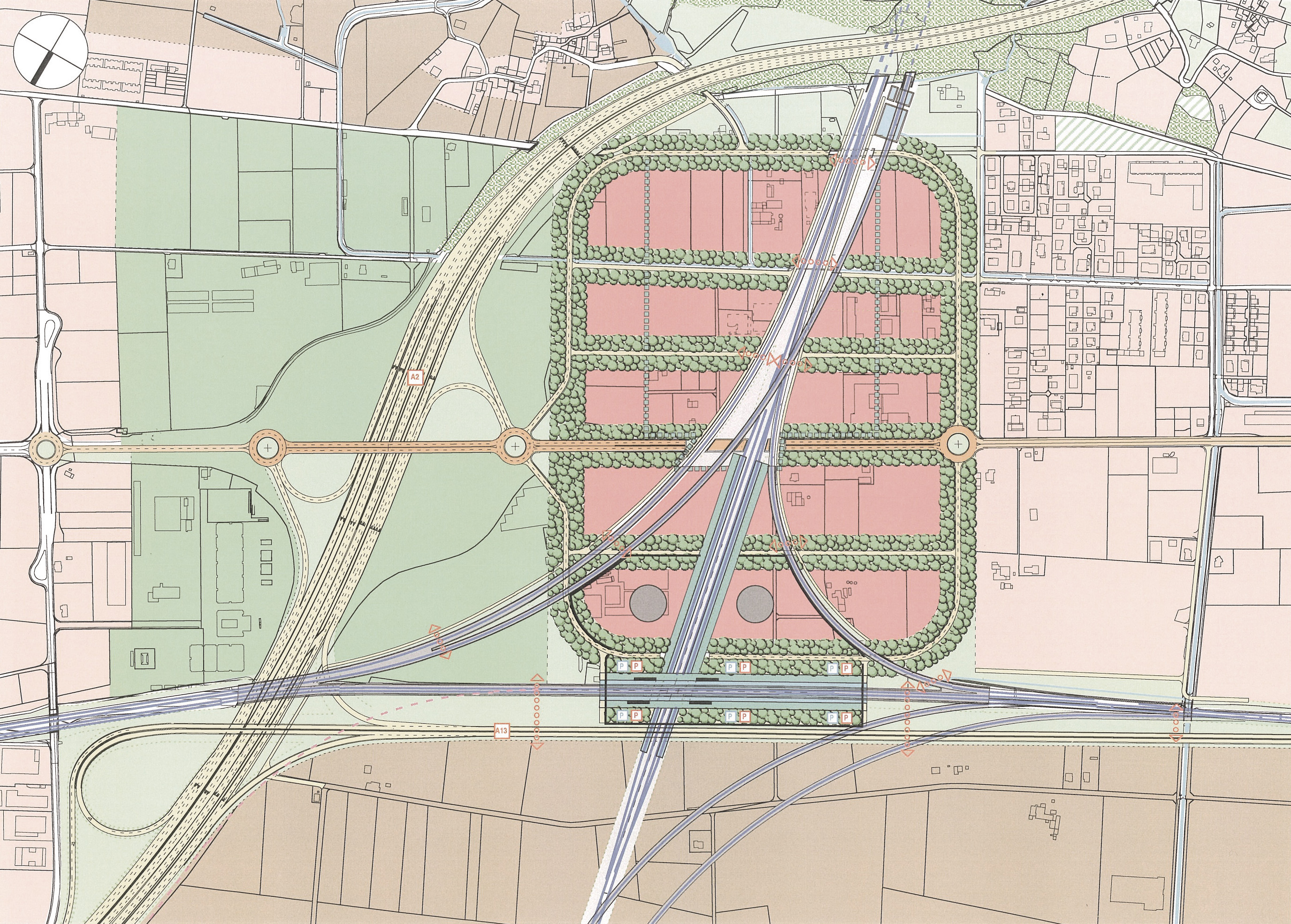 Visione del Cantone della futura Città Ticino al Portale nord della Galleria di base del Ceneri