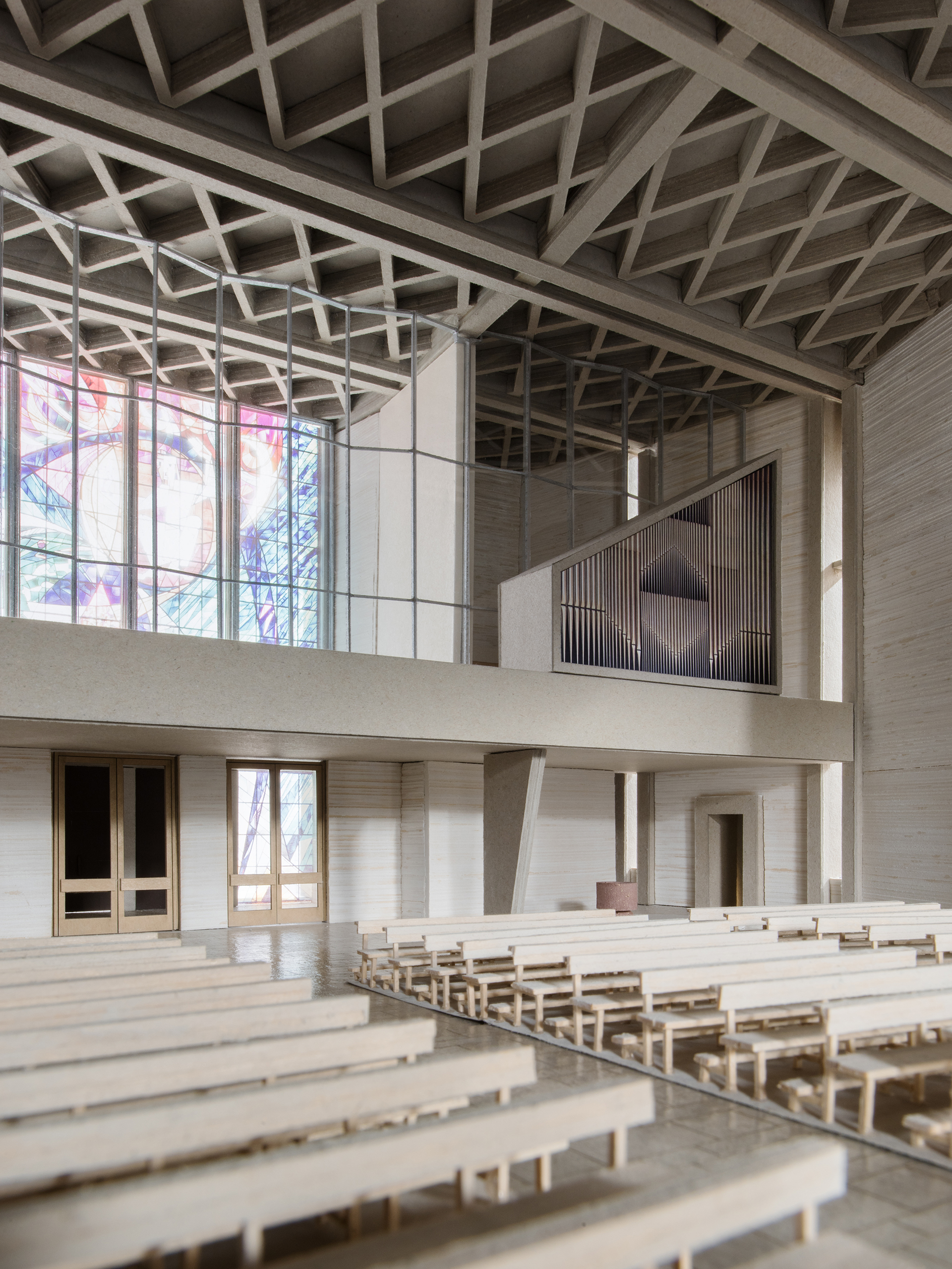 Neue Treppe zum Pfarrsaal.