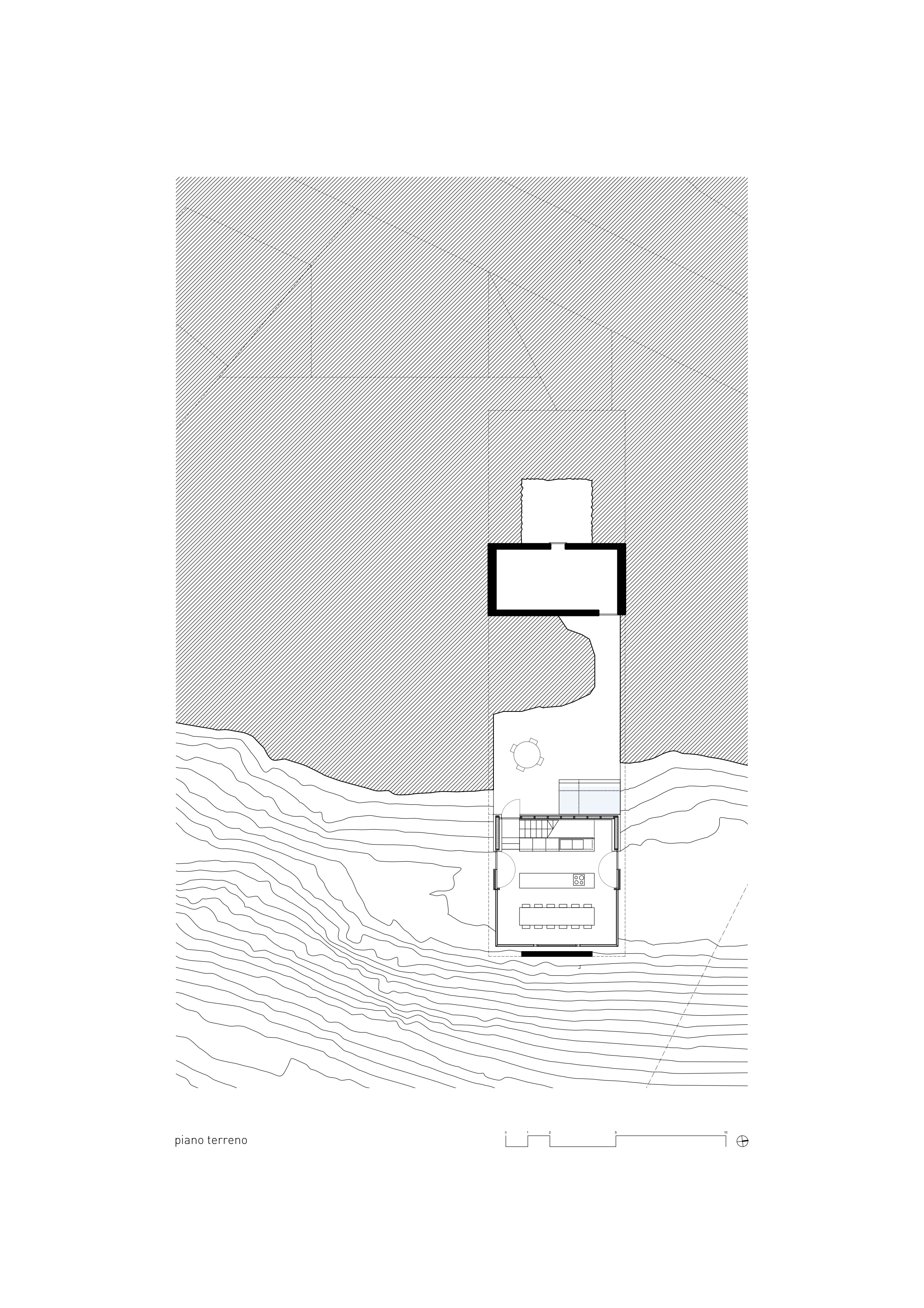 Casa a Fescoggia, pianta del piano terra