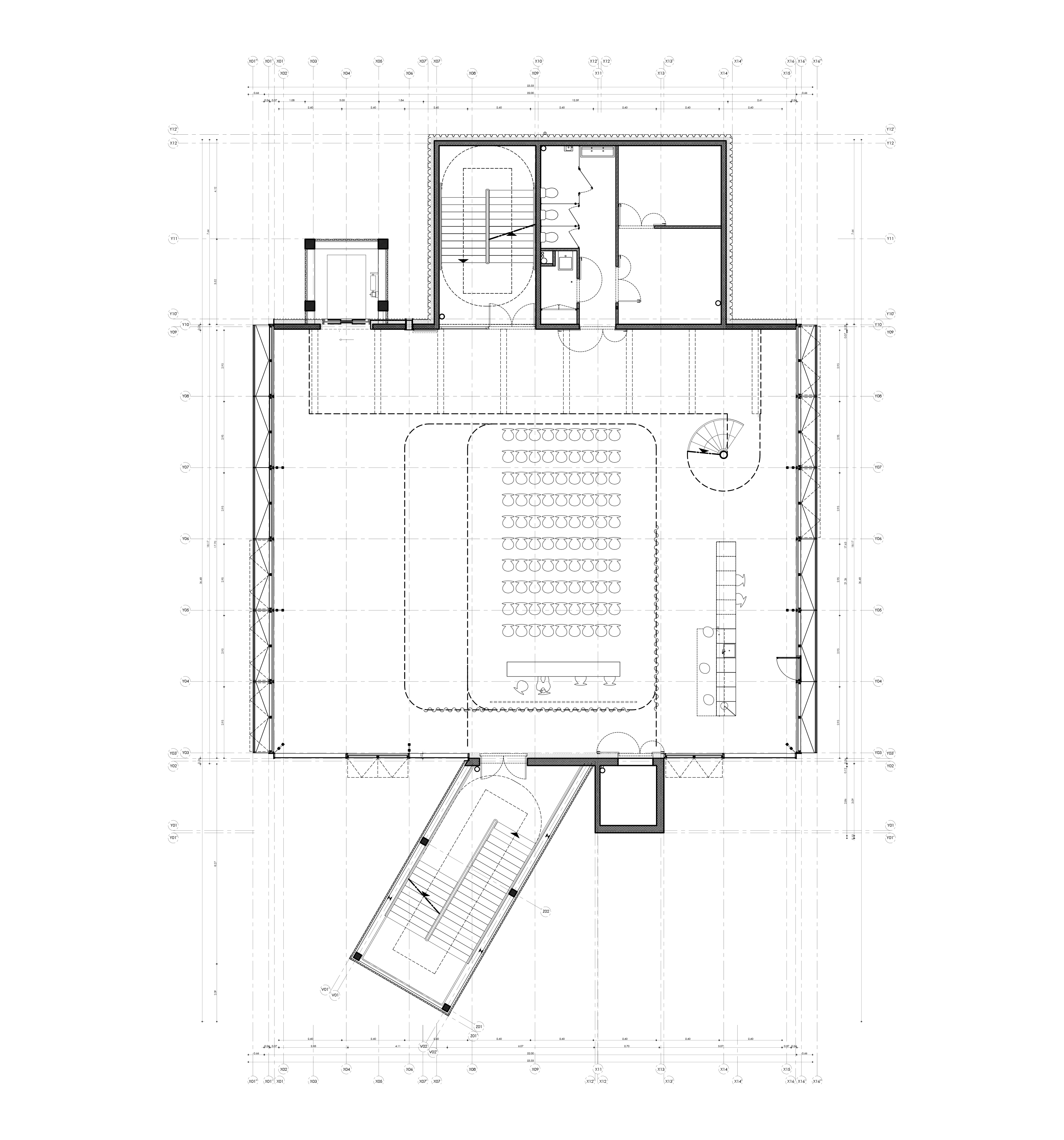 Bruther, New Generation Research Center, Caen (Francia), 2013-2015; pianta del primo piano