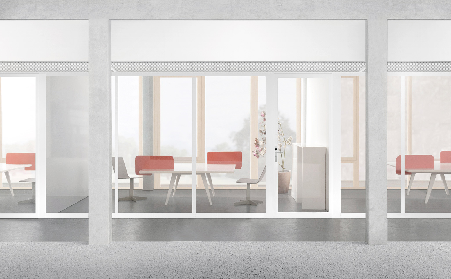 Dettaglio del modello con veduta di uno degli ambienti interni