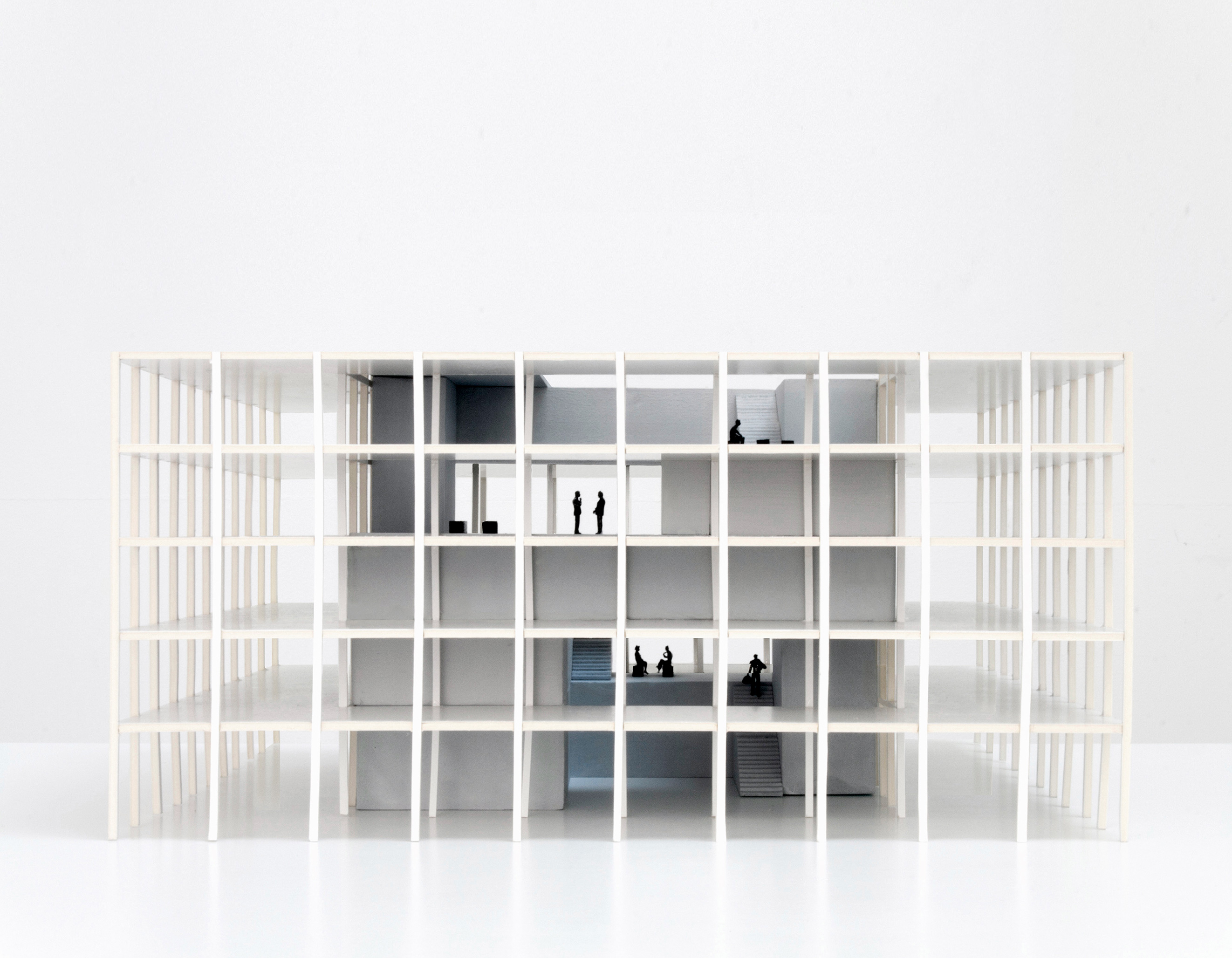 Modello che enfatizza l’ossatura strutturale perimetrale dell’edificio