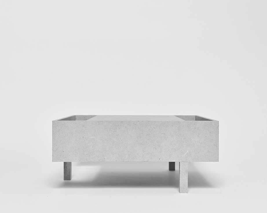 Veduta laterale del modello delle case unifamiliari a Cugnasco, progettate da Stefano Moor