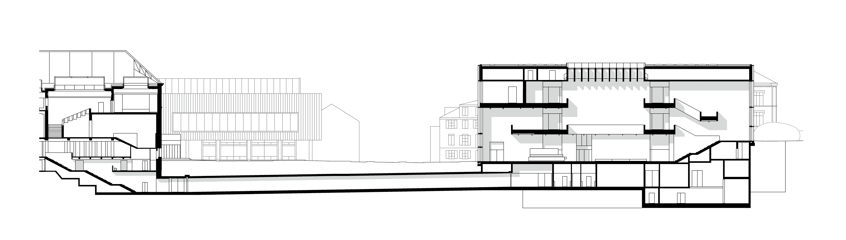 Die unterirdische Passage ver­bindet den Bestand des Kunst­­hauses Zürich mit dem Erweiterungsbau.
