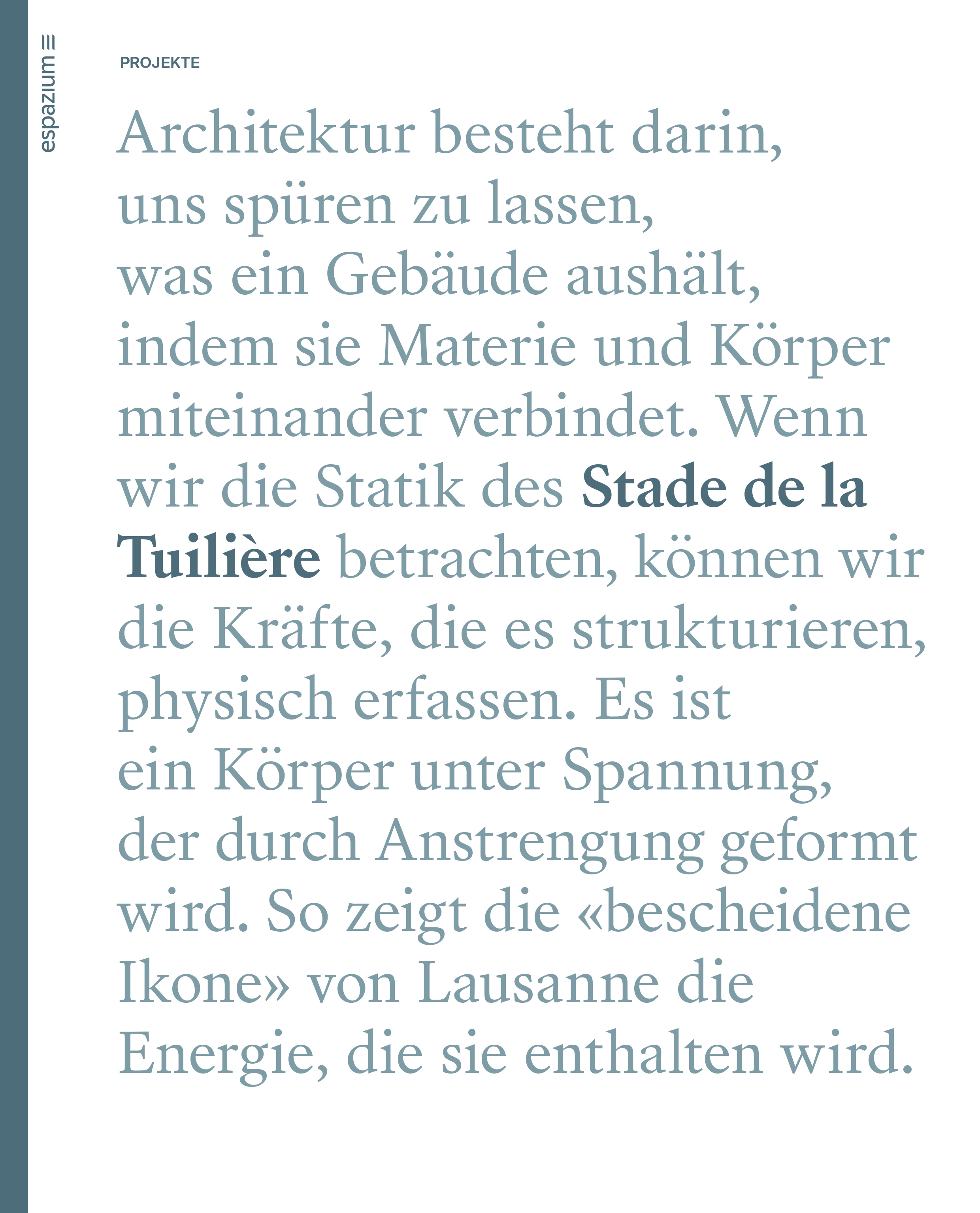 … e, ribaltando il quaderno, la copertina tedesca di «Stade de la Tuilière»