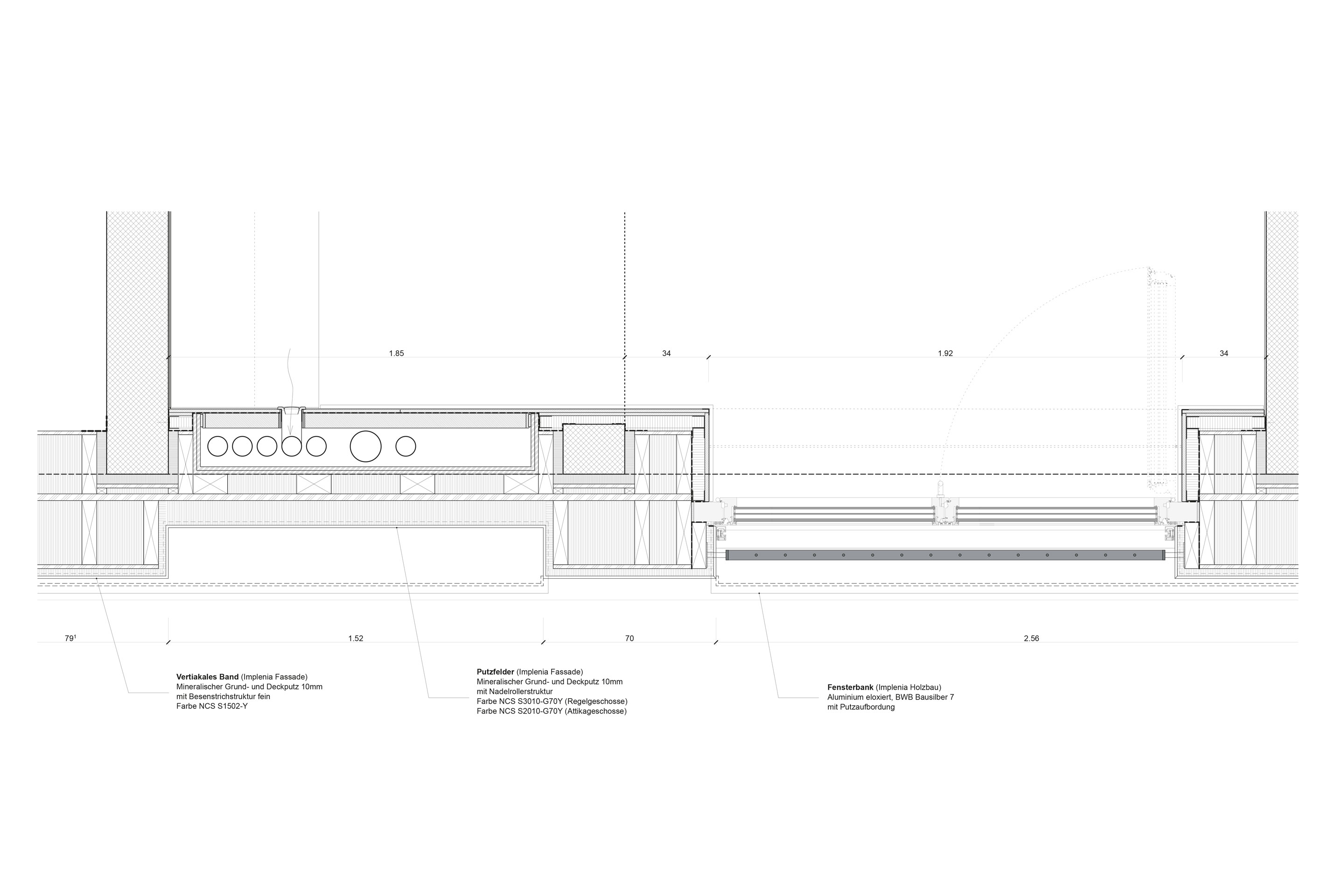 Siedlung Buchegg_Detail-Horizontalschnitt