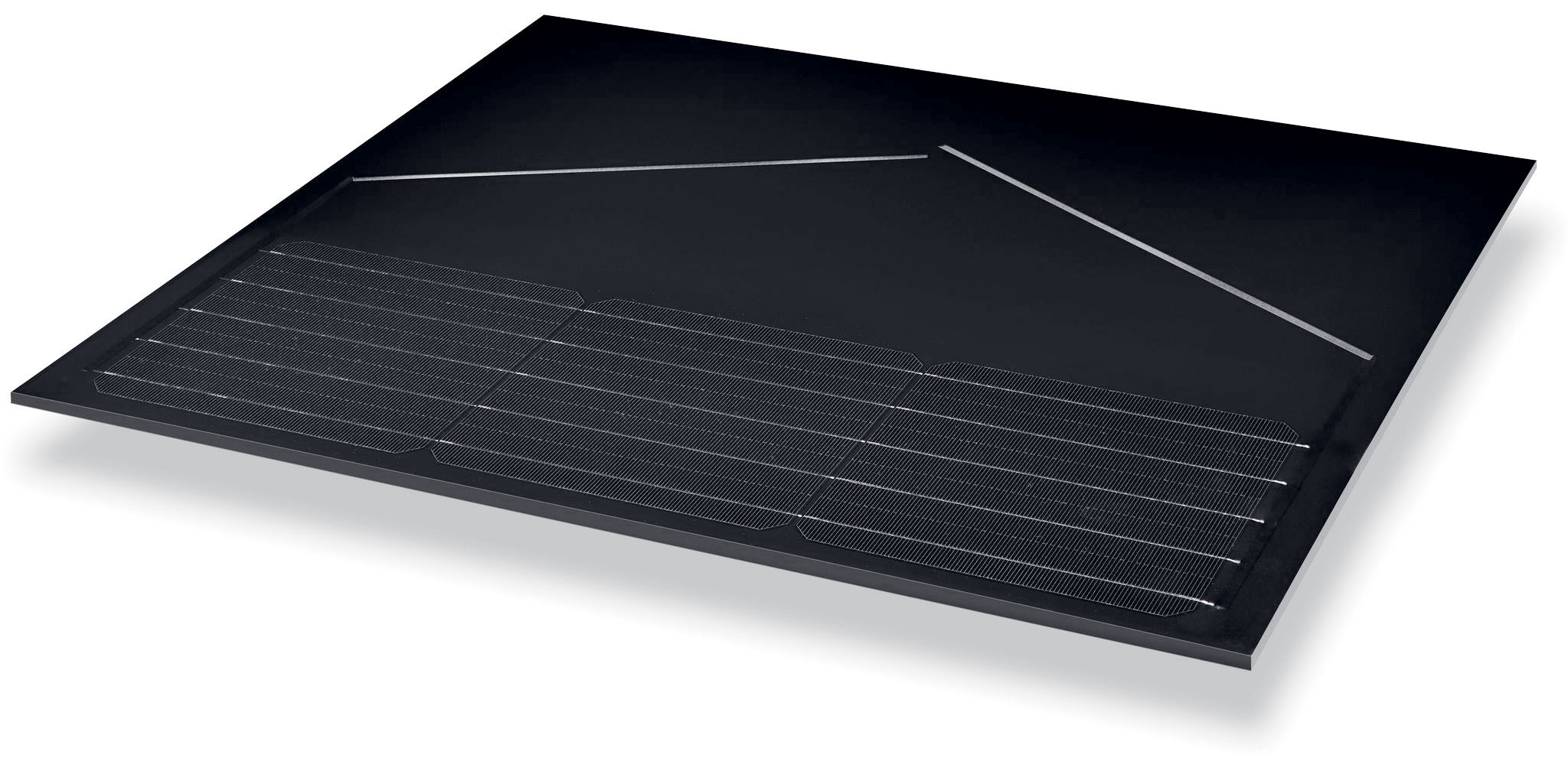 L'une des trois tuiles actuellement proposées par l’entreprise. Solaris Classic offre une puissance de 152 Wc/m2. Solaris Premium Black de 150 Wc/m2 et Solaris Heritage de 146 Wc/m2.