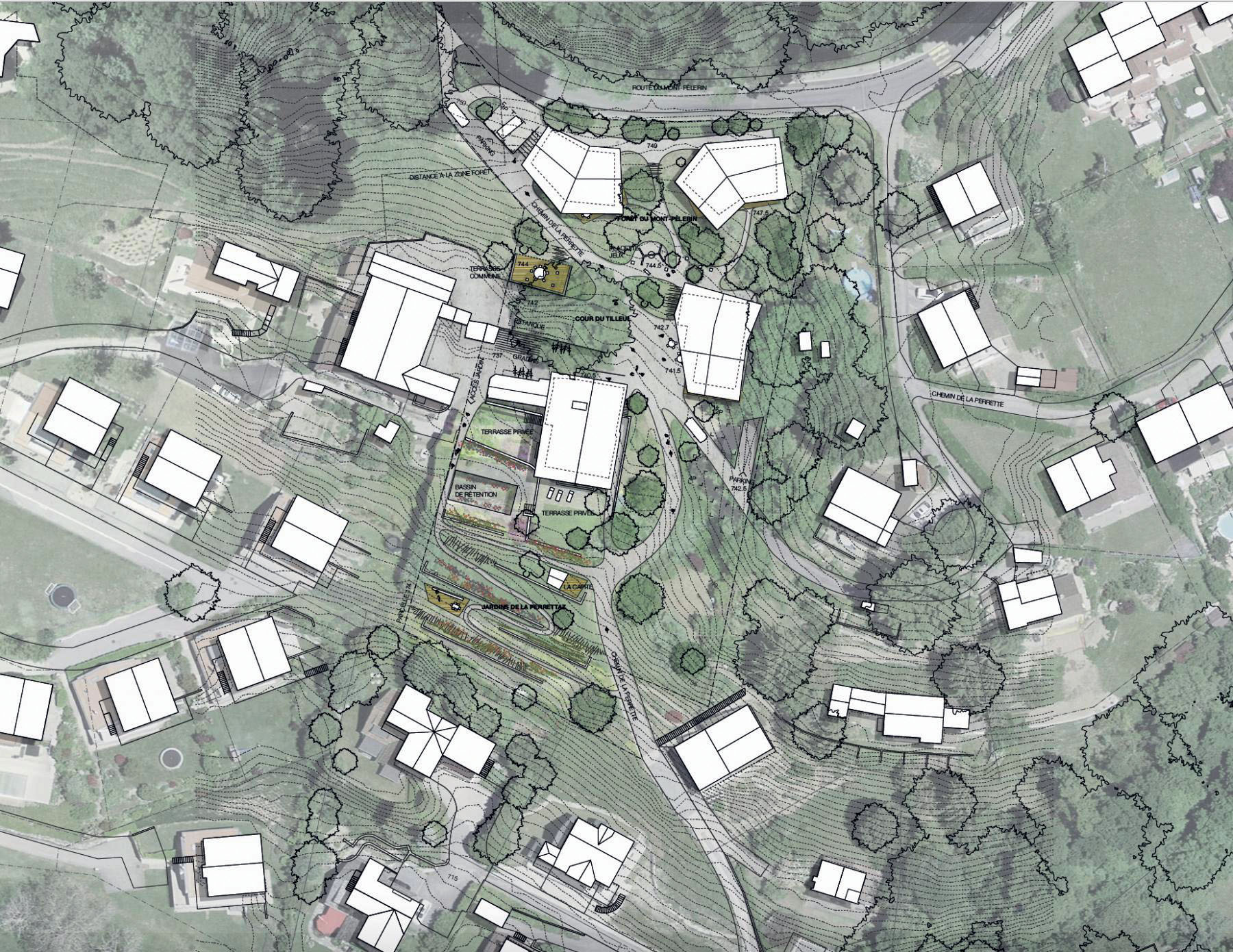 Situation, projet « Forêt, Cour et Jardin » (© LOCALARCHITECTURE)