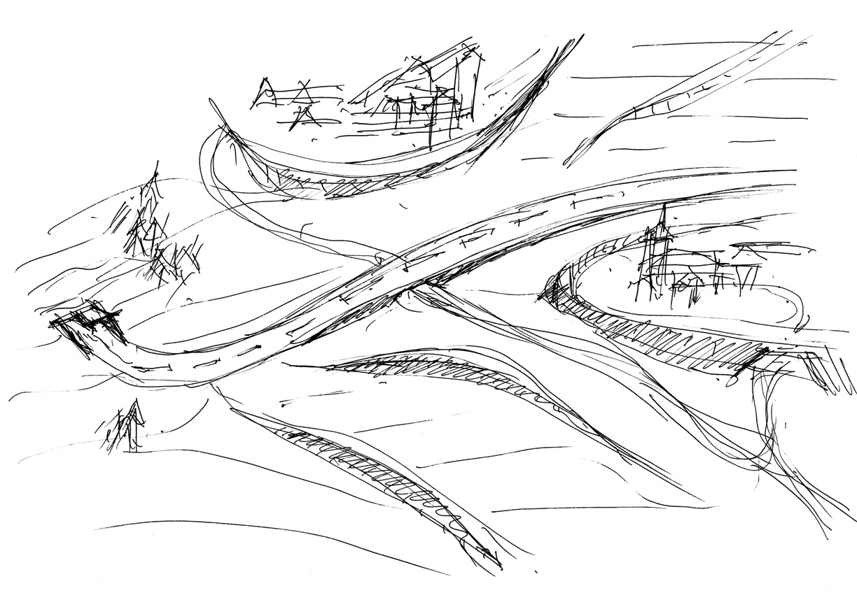 Renato Salvi, schizzo di un paesaggio da inventare