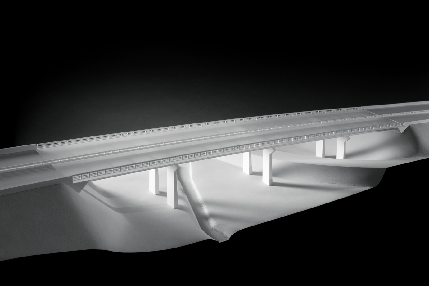 Studio Giorgio Masotti, modello del viadotto in località Tana. Modellista Ivan Kunz.